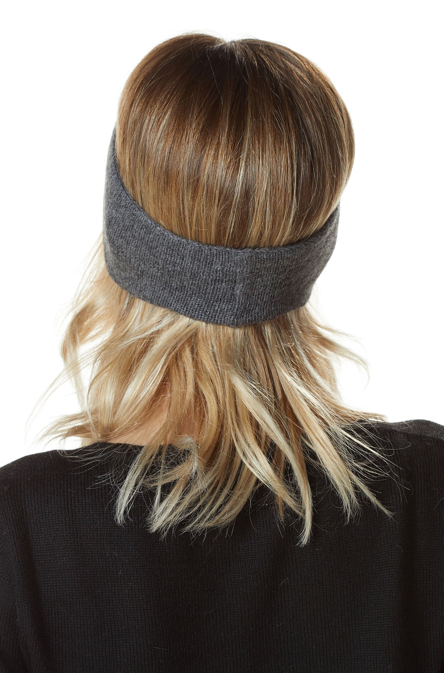 Alpaka Stirnband UNI-grau