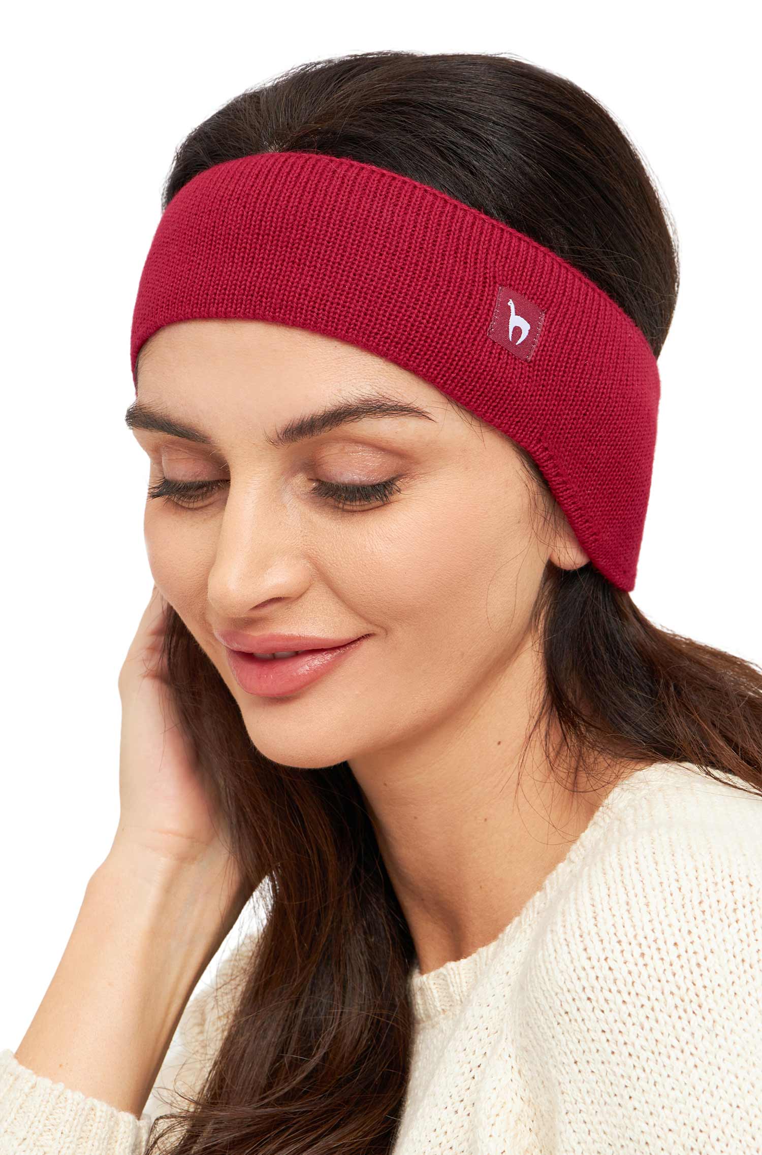 Alpaka Stirnband UNI-rot