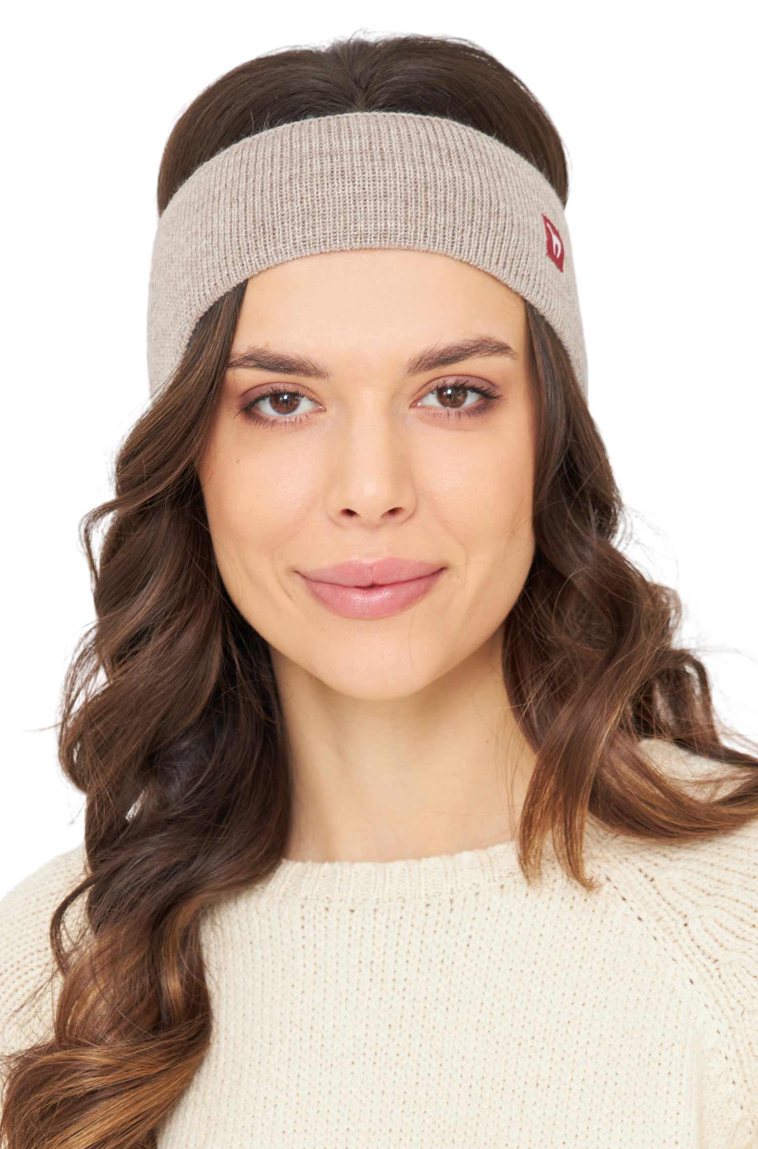 Alpaka Stirnband UNI-sand