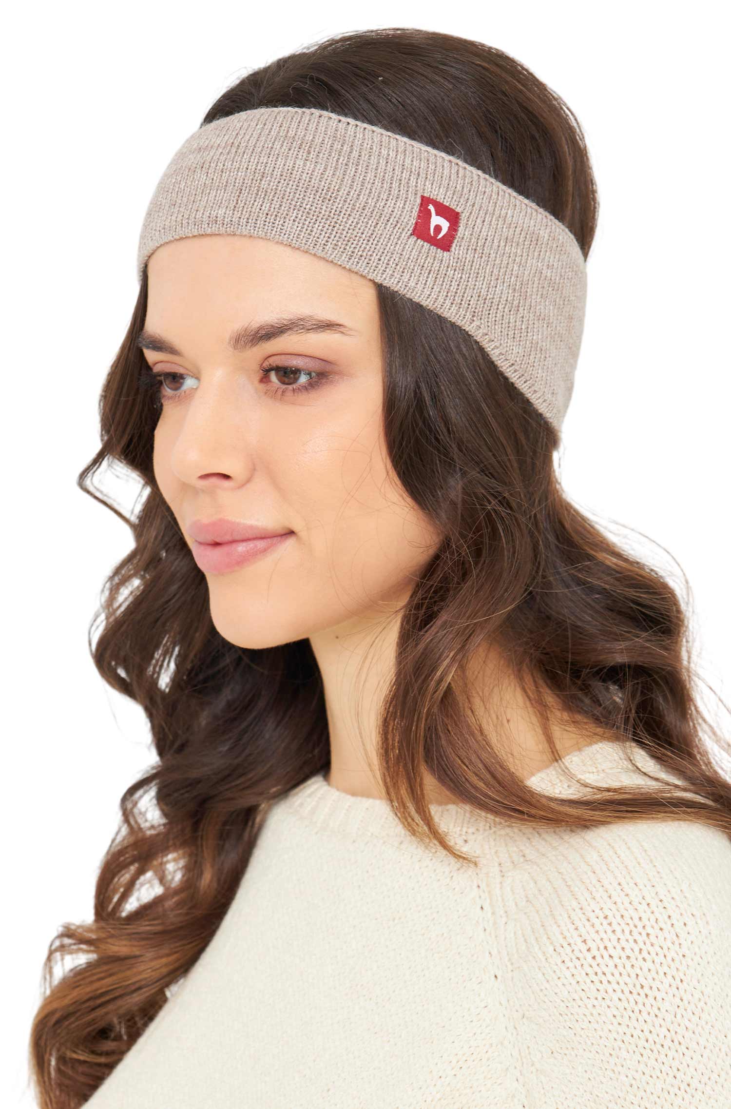 Alpaka Stirnband UNI-sand