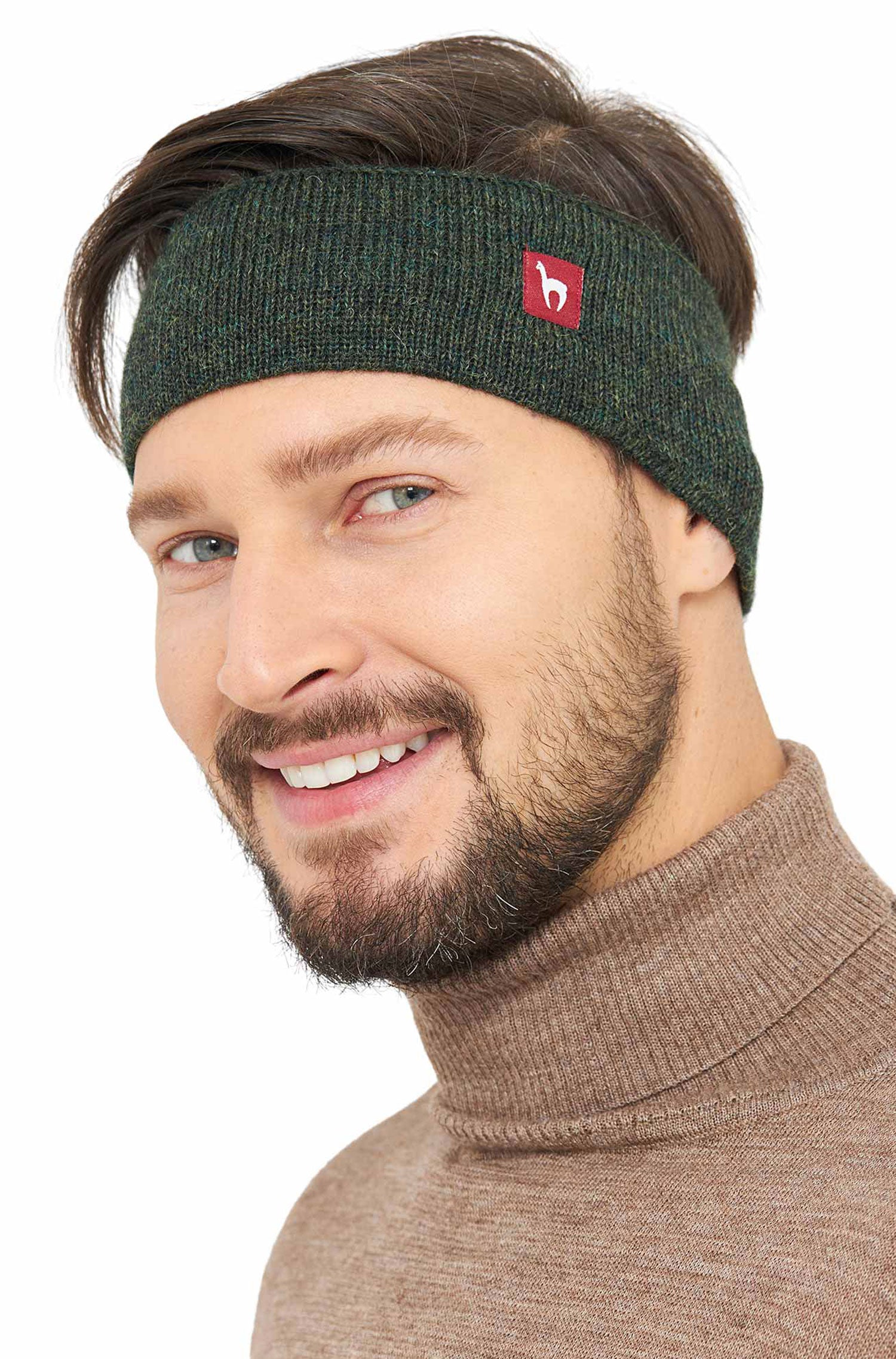 Alpaka Stirnband UNI-tannengrün