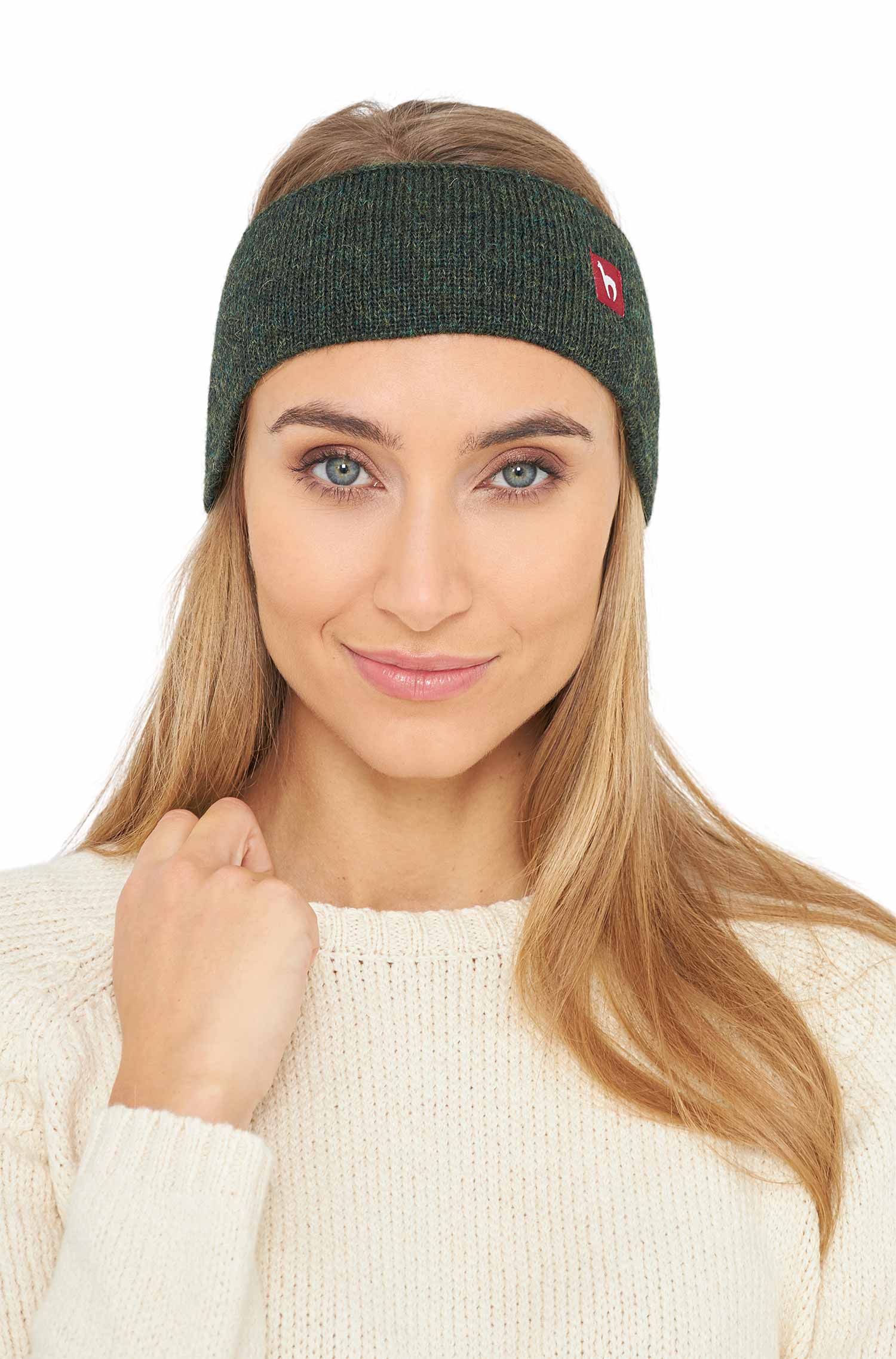 Alpaka Stirnband UNI-tannengrün