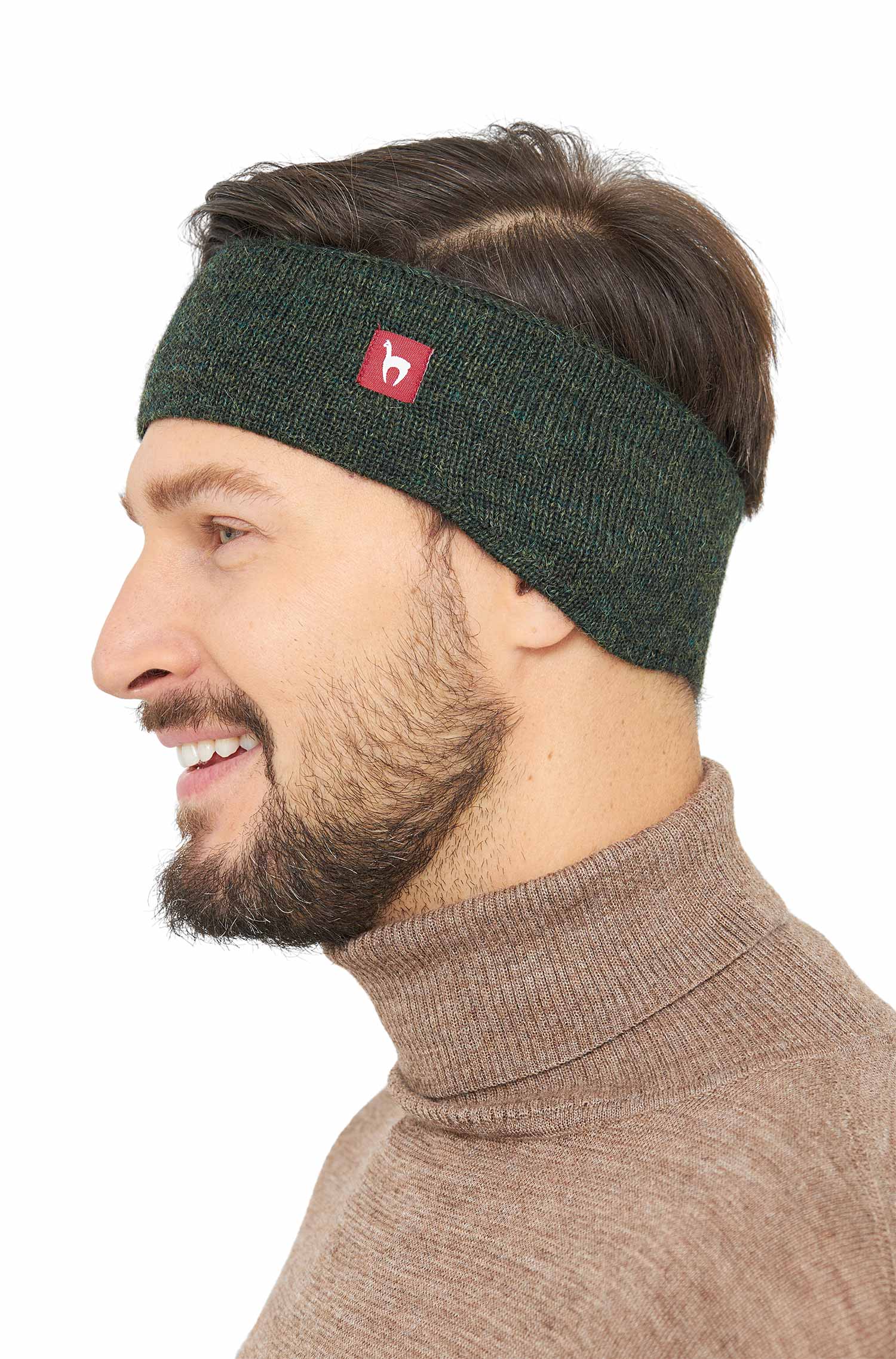Alpaka Stirnband UNI-tannengrün
