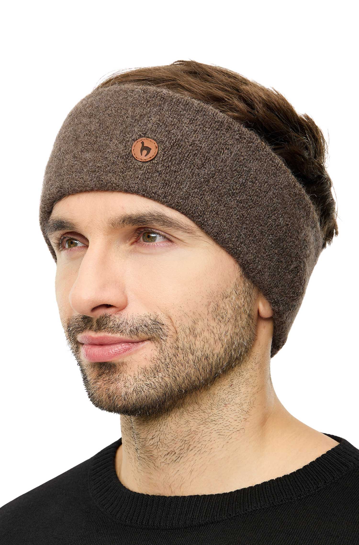 Alpaka Stirnband STRETCH-kakao