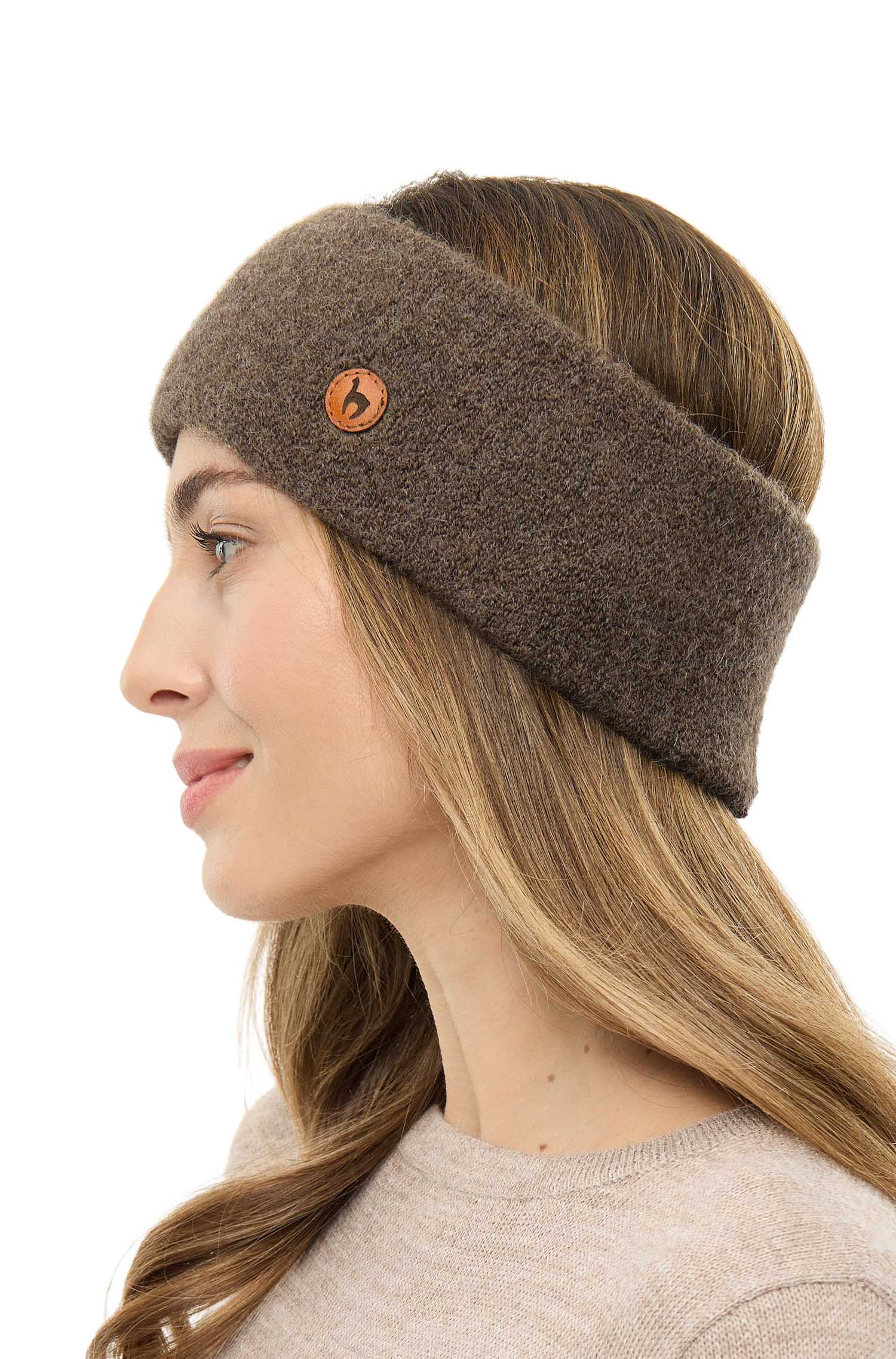 Alpaka Stirnband STRETCH-kakao