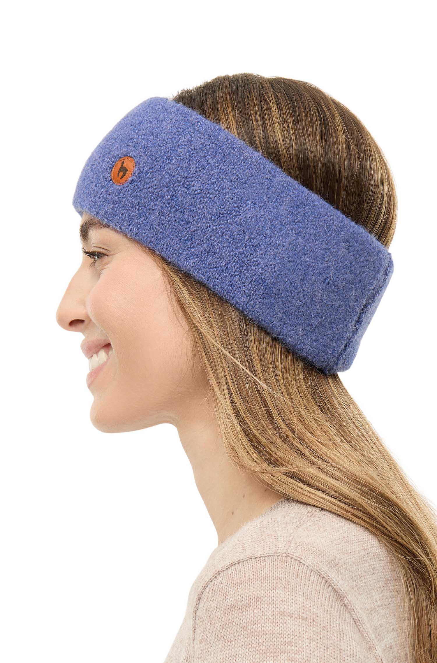 Alpaka Stirnband STRETCH-kornblume