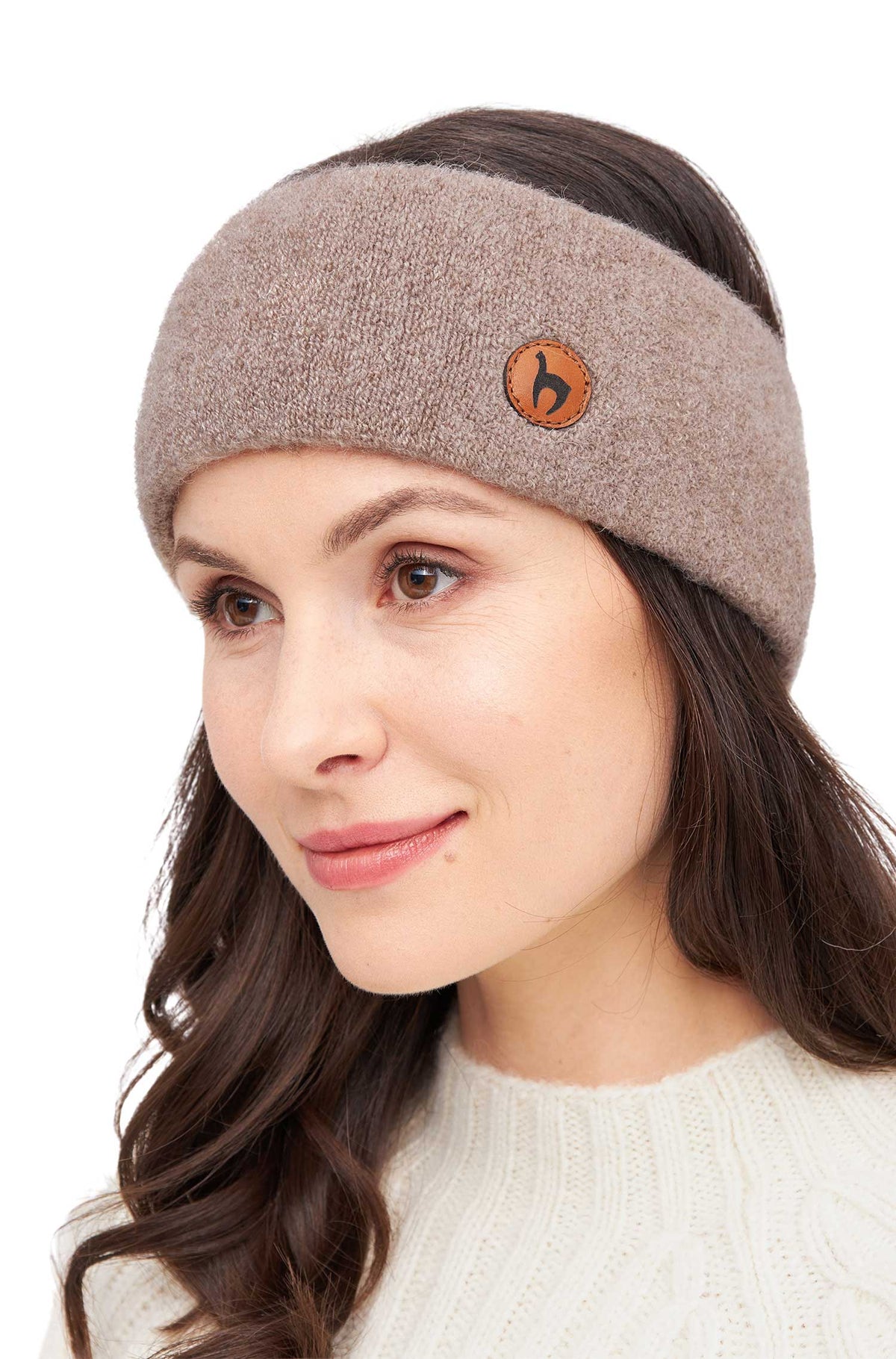 Alpaka Stirnband STRETCH-sand