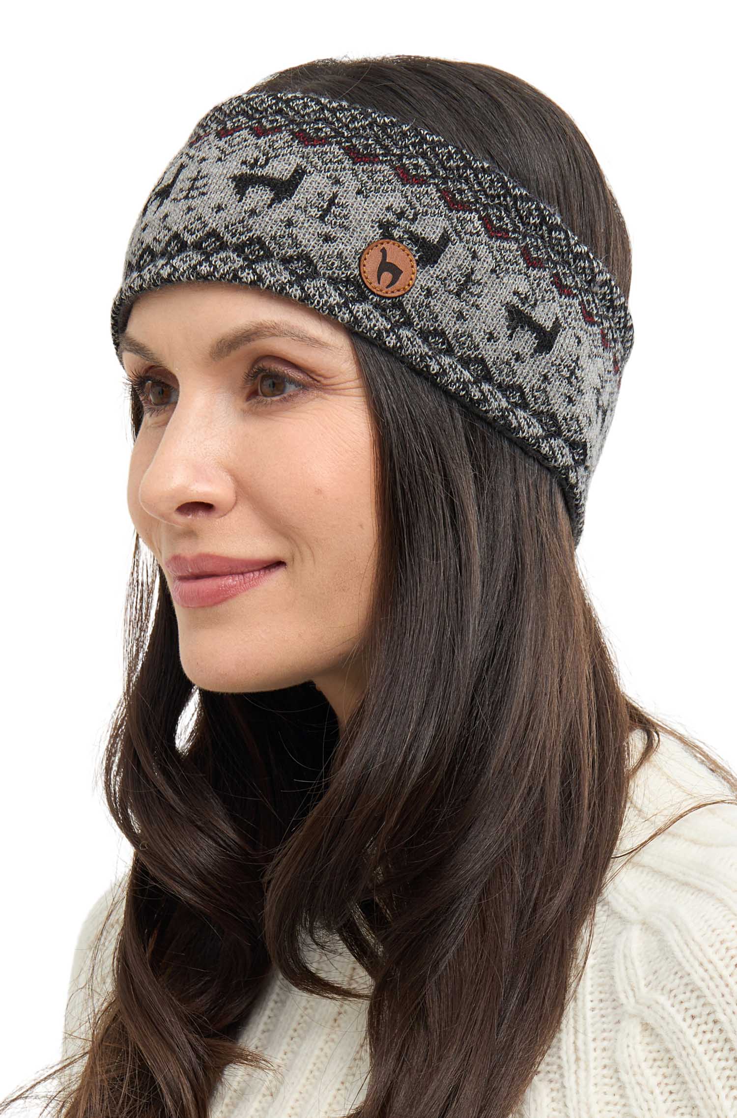 Alpaka Stirnband ANDEN VIENTOS-grau