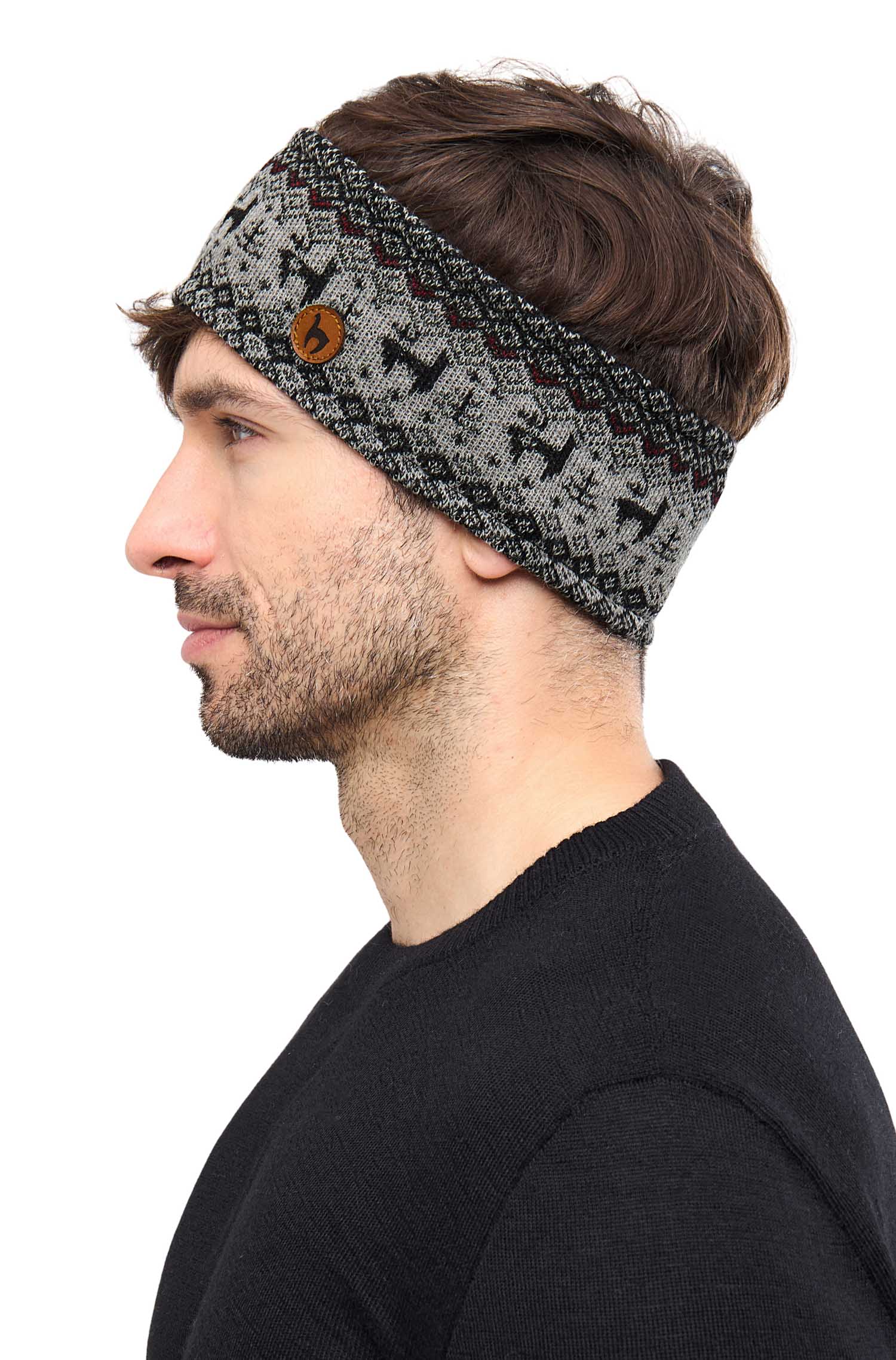 Alpaka Stirnband ANDEN VIENTOS-grau