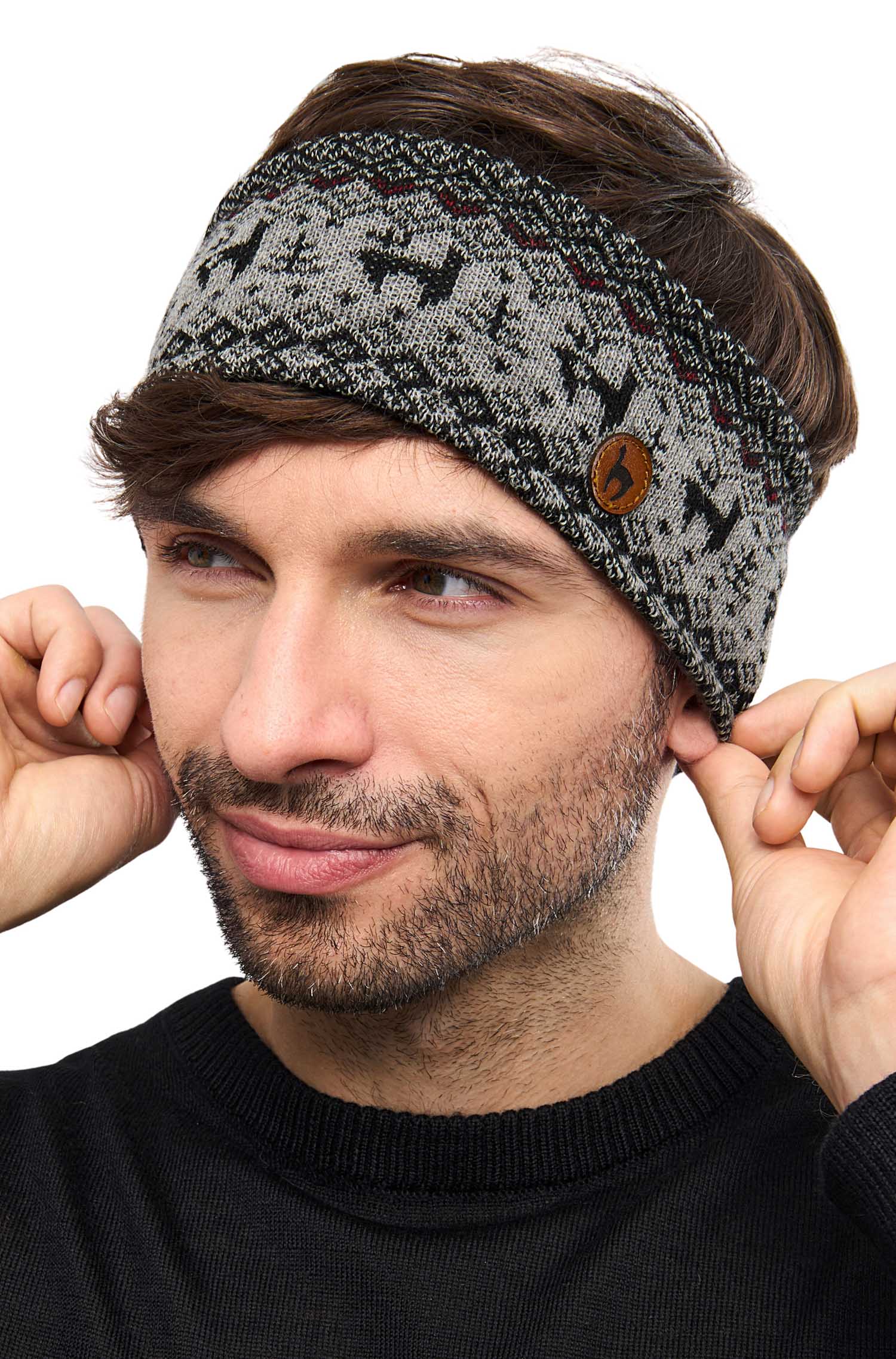 Alpaka Stirnband ANDEN VIENTOS-grau