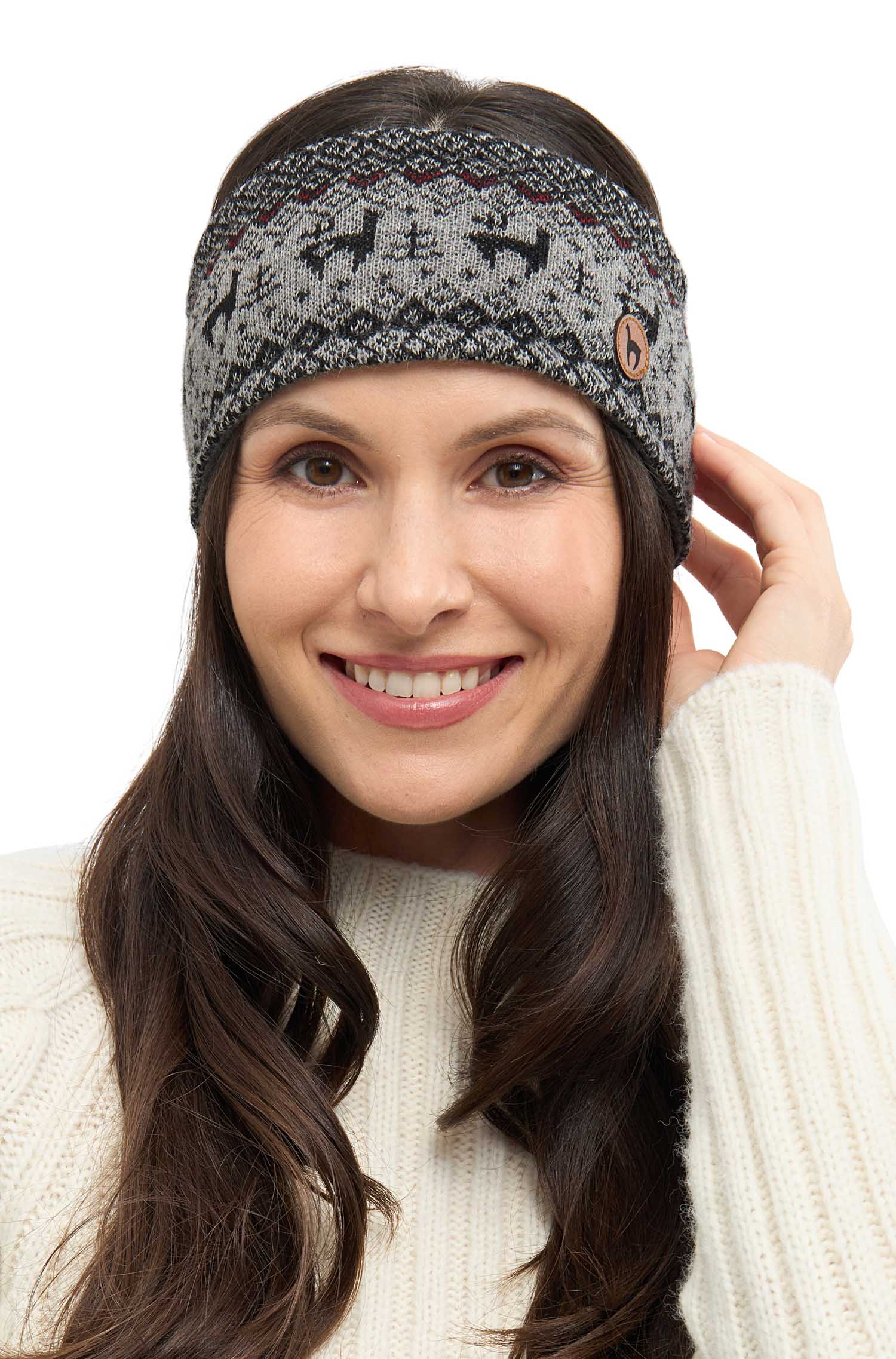 Alpaka Stirnband ANDEN VIENTOS-grau