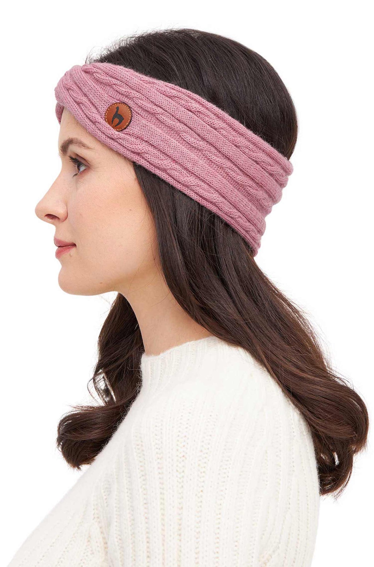 Alpaka Stirnband SUAVE Twist-rosa