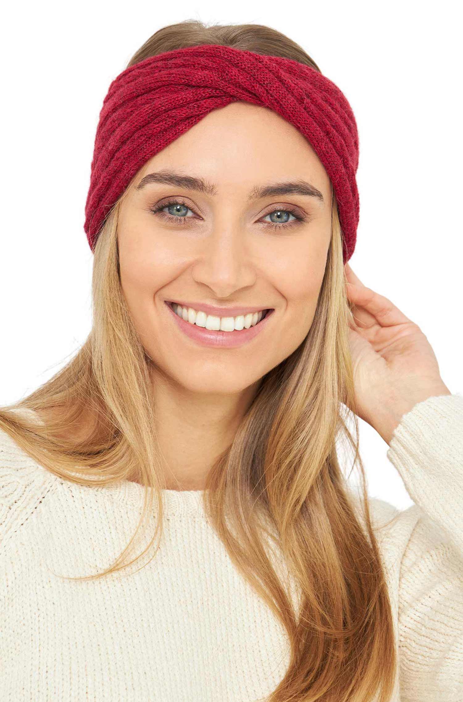 Alpaka Stirnband SUAVE Twist-rot