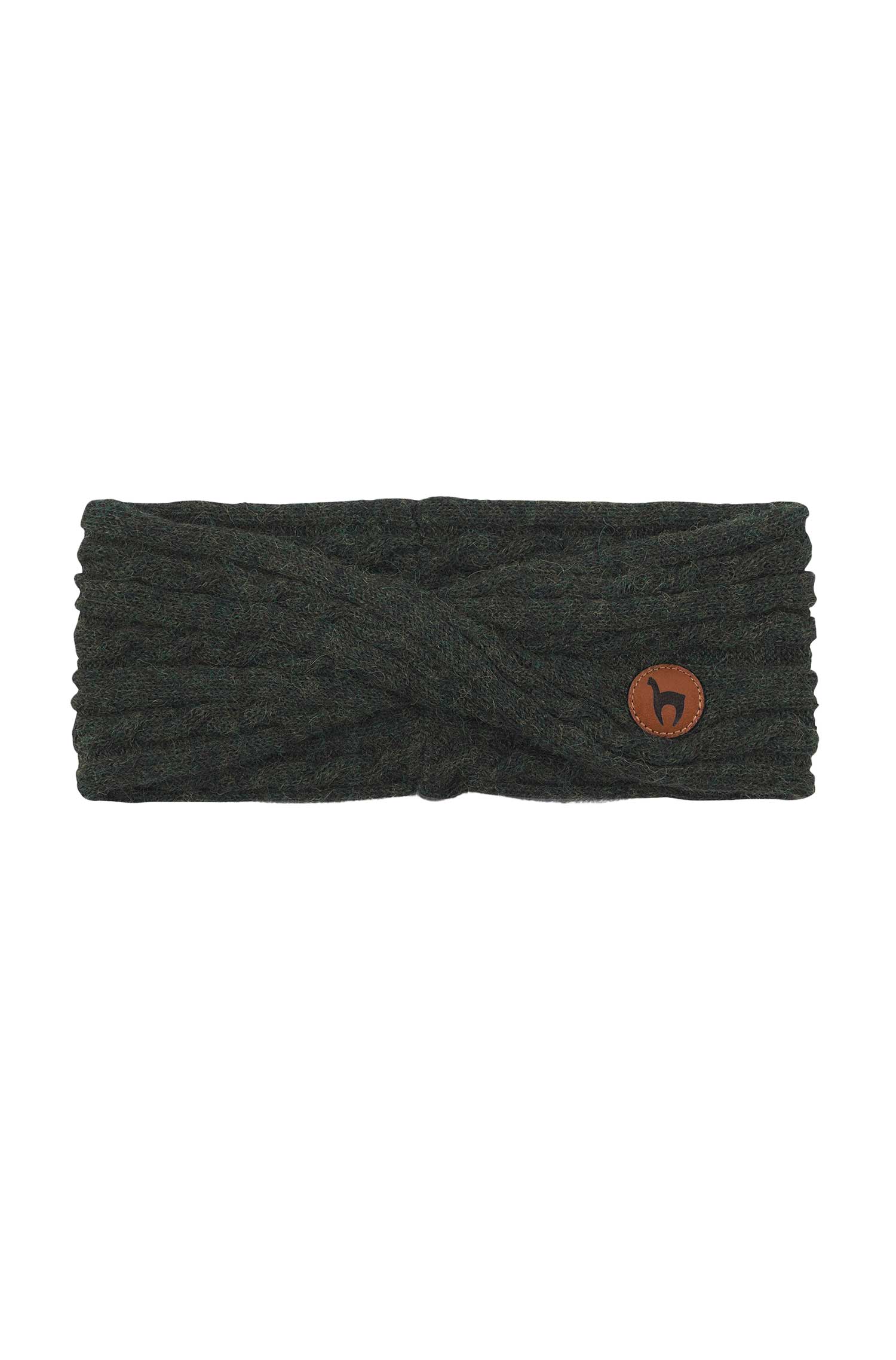 Alpaka Stirnband SUAVE Twist-tannengrün