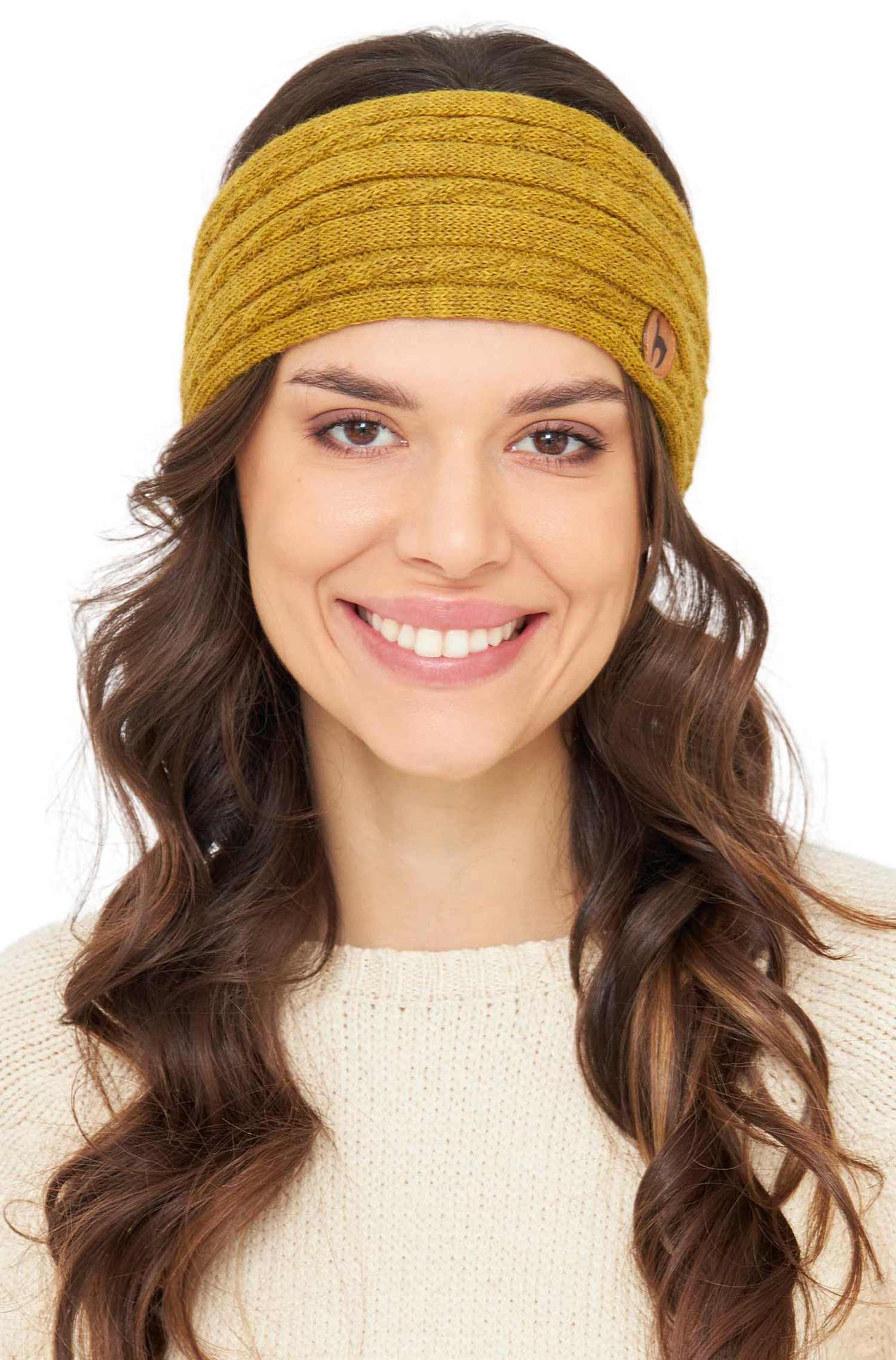 Alpaka Stirnband SUAVE-gelb