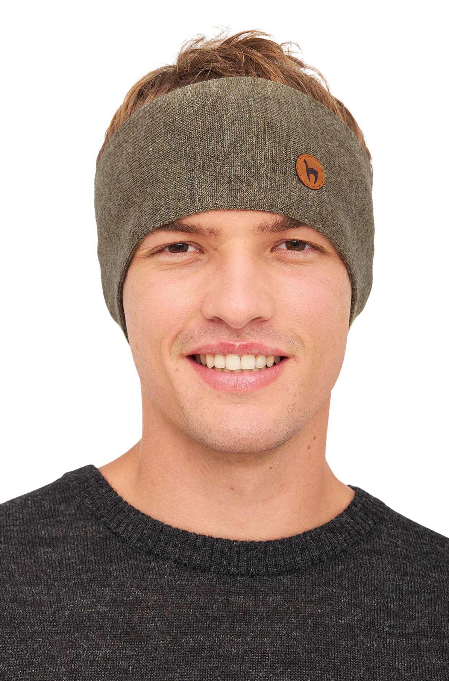 Alpaka Stirnband ROYAL ALPACA SPORT-khaki