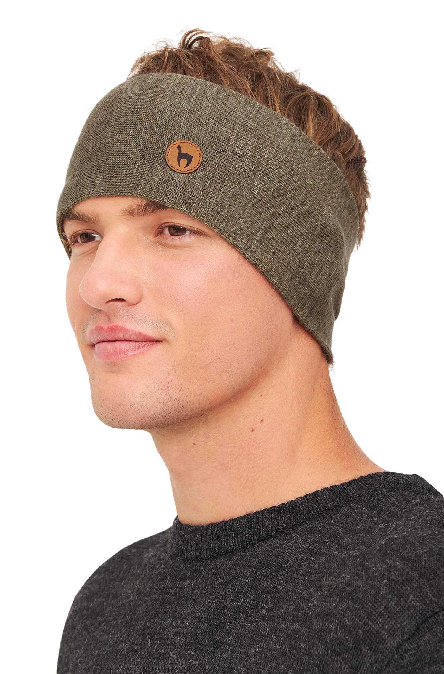 Alpaka Stirnband ROYAL ALPACA SPORT-khaki