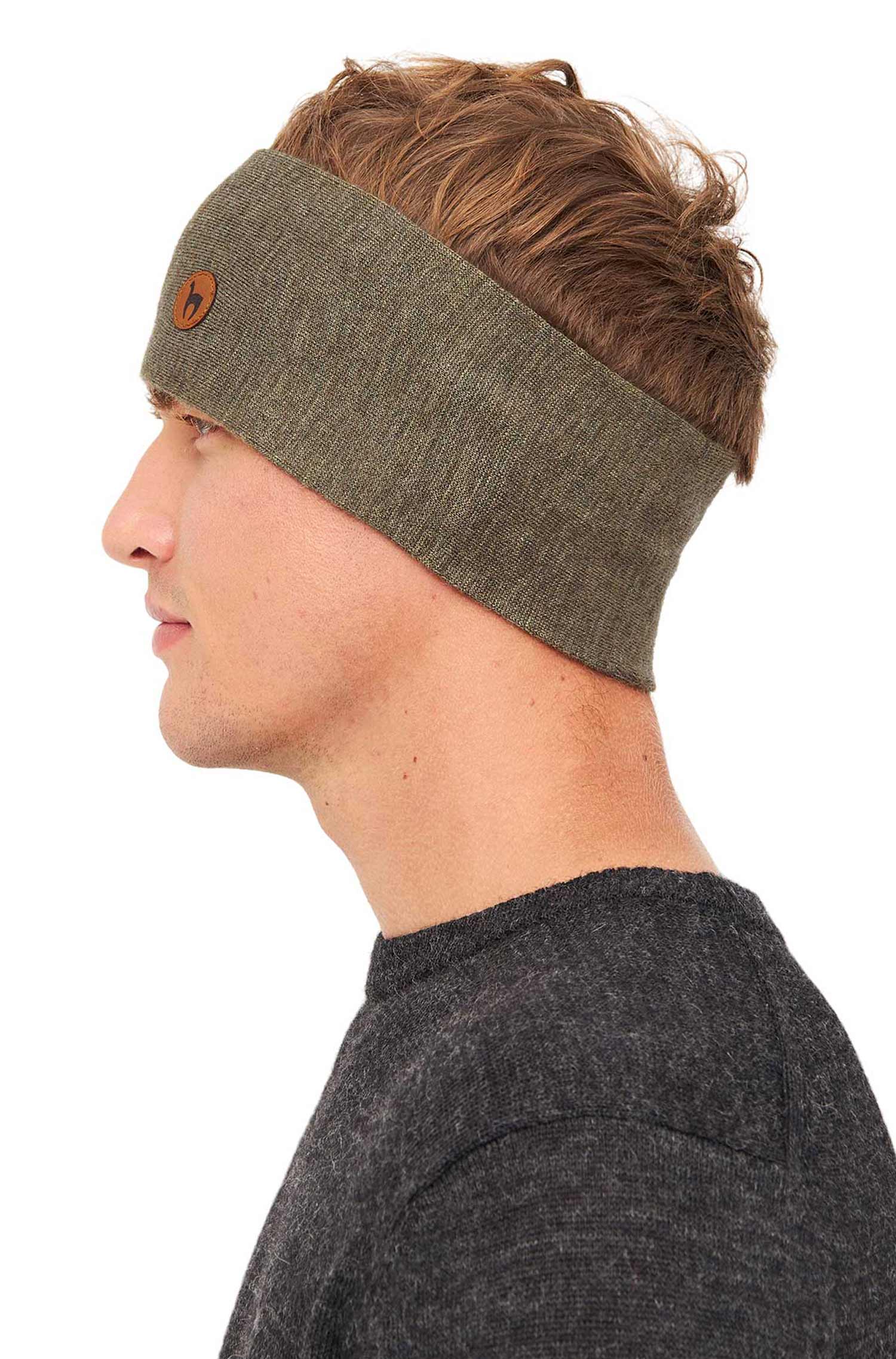 Alpaka Stirnband ROYAL ALPACA SPORT-khaki