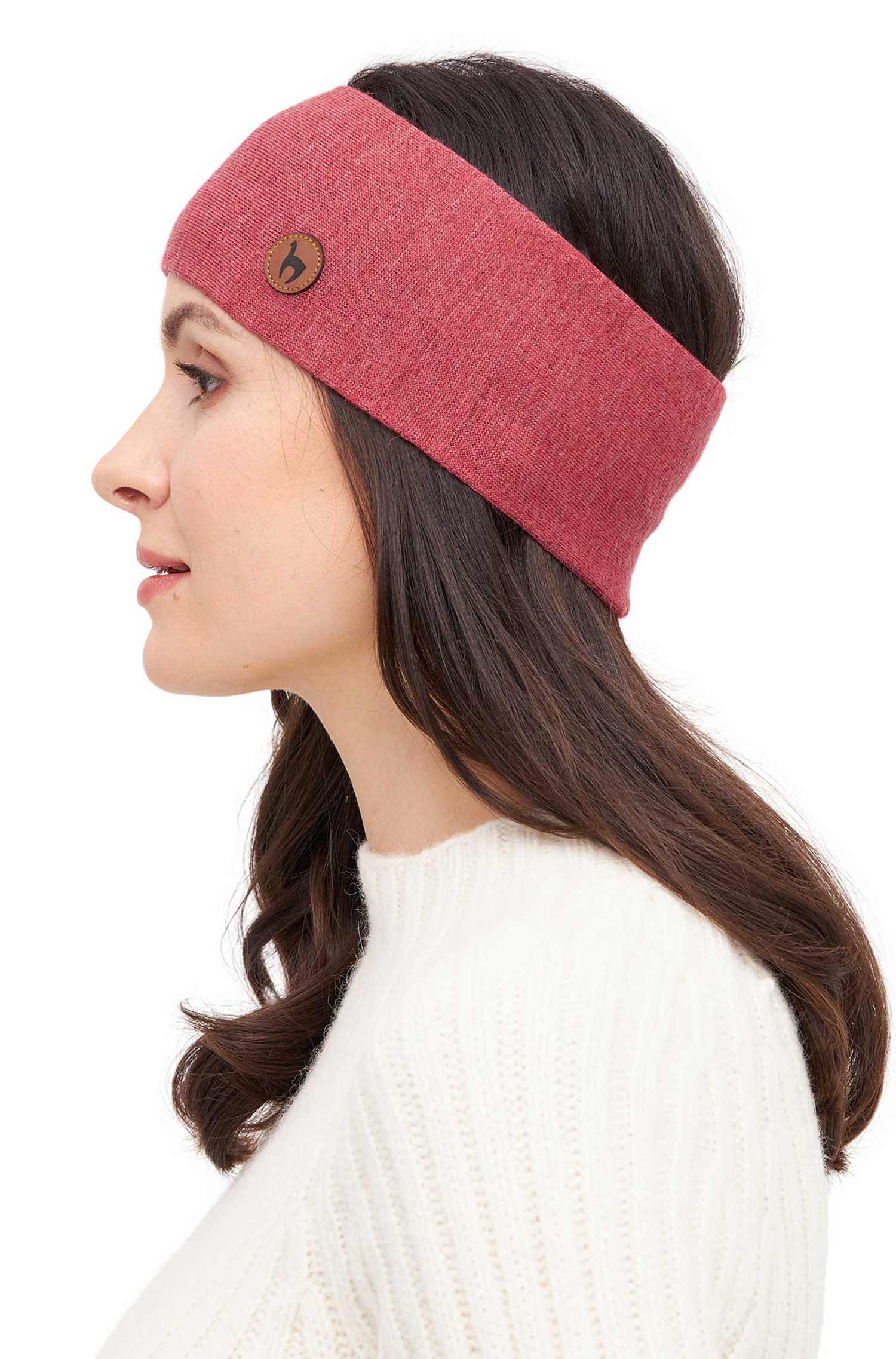 Alpaka Stirnband ROYAL ALPACA SPORT-koralle melange