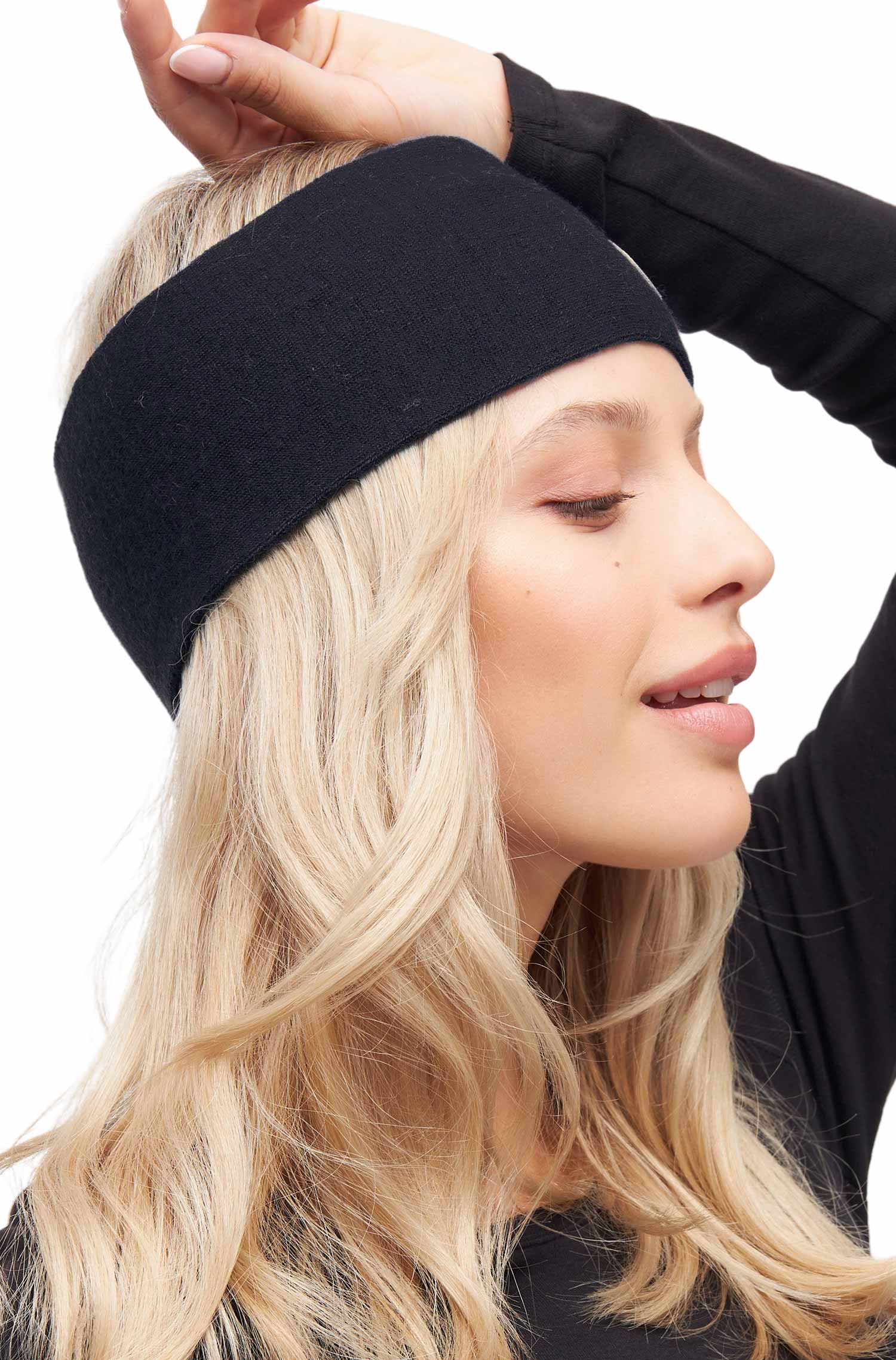 Alpaka Stirnband ROYAL ALPACA SPORT-schwarz