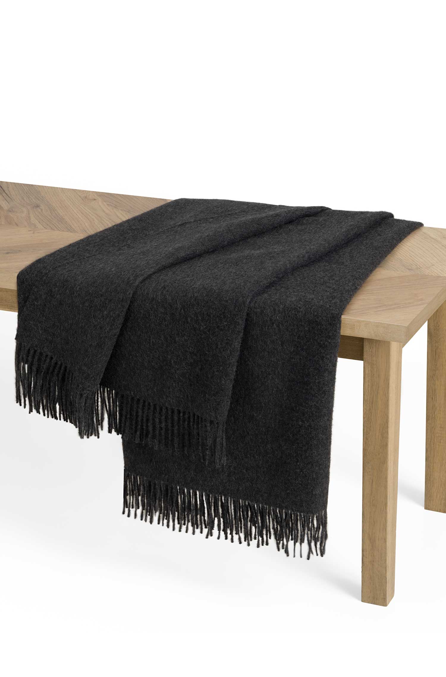 Alpaka Decke UNI-dunkelgrau
