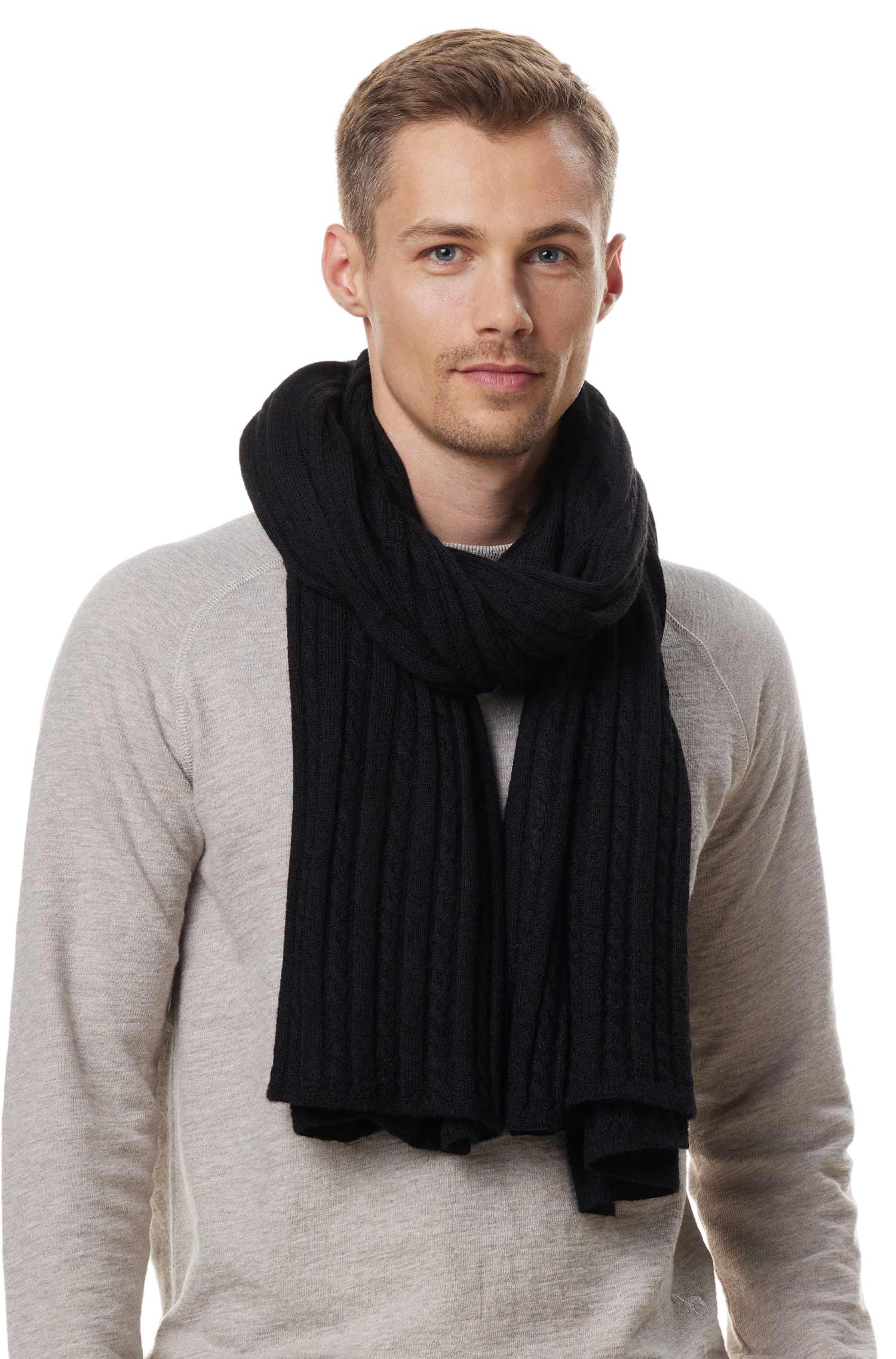 Alpaka Schal/Reisedecke SUAVE-schwarz