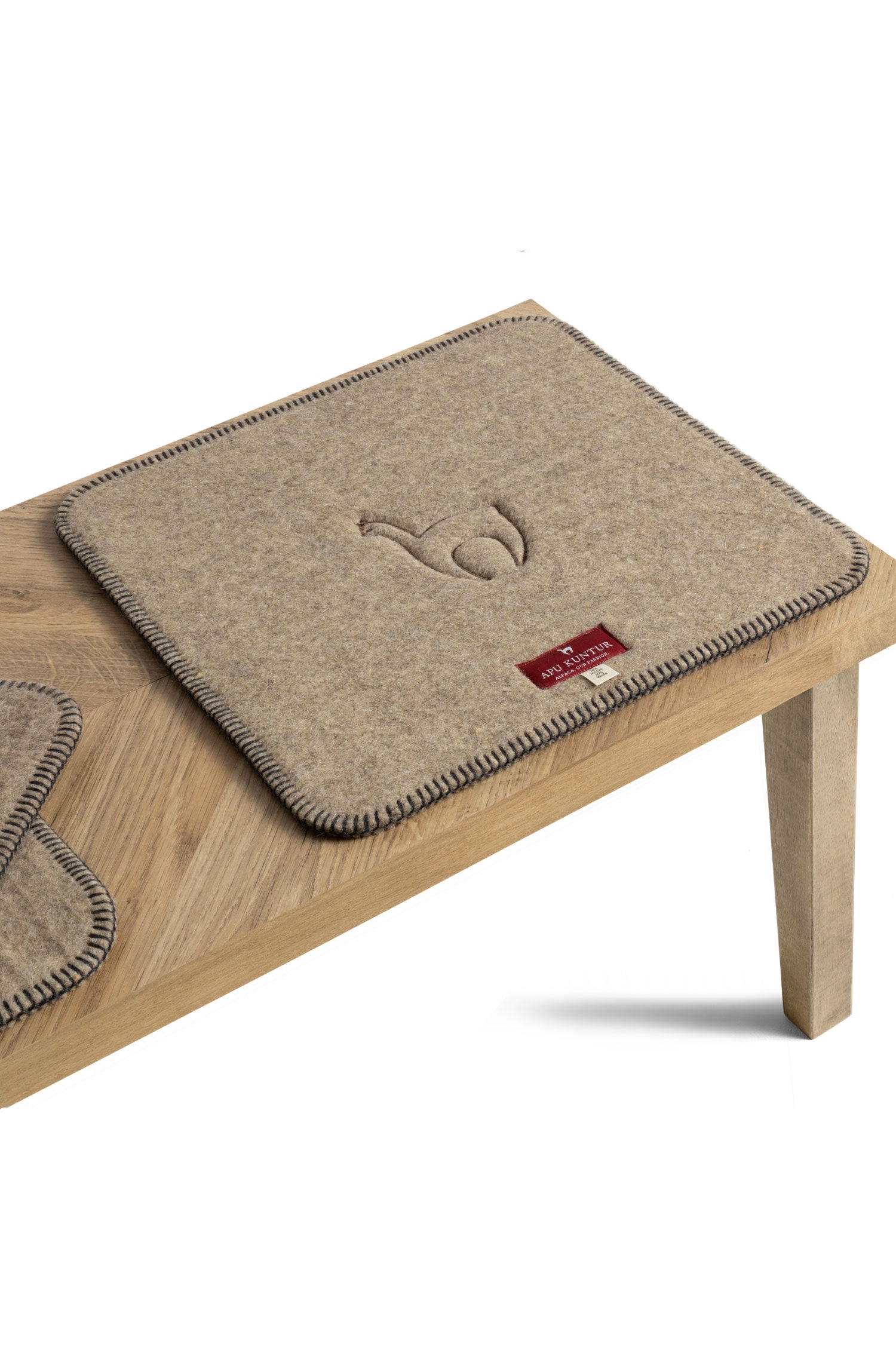 Alpaka Sitzauflage FILZ-braun