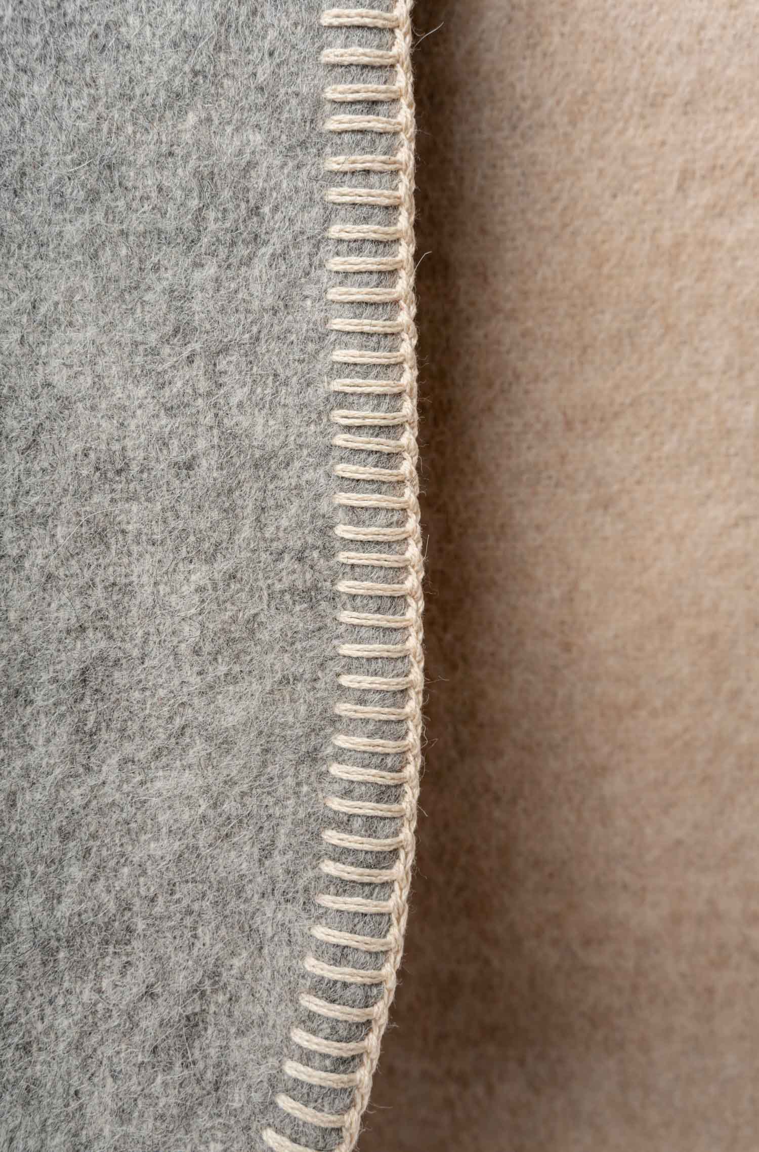 Alpaka Decke CALMA-beige/grau