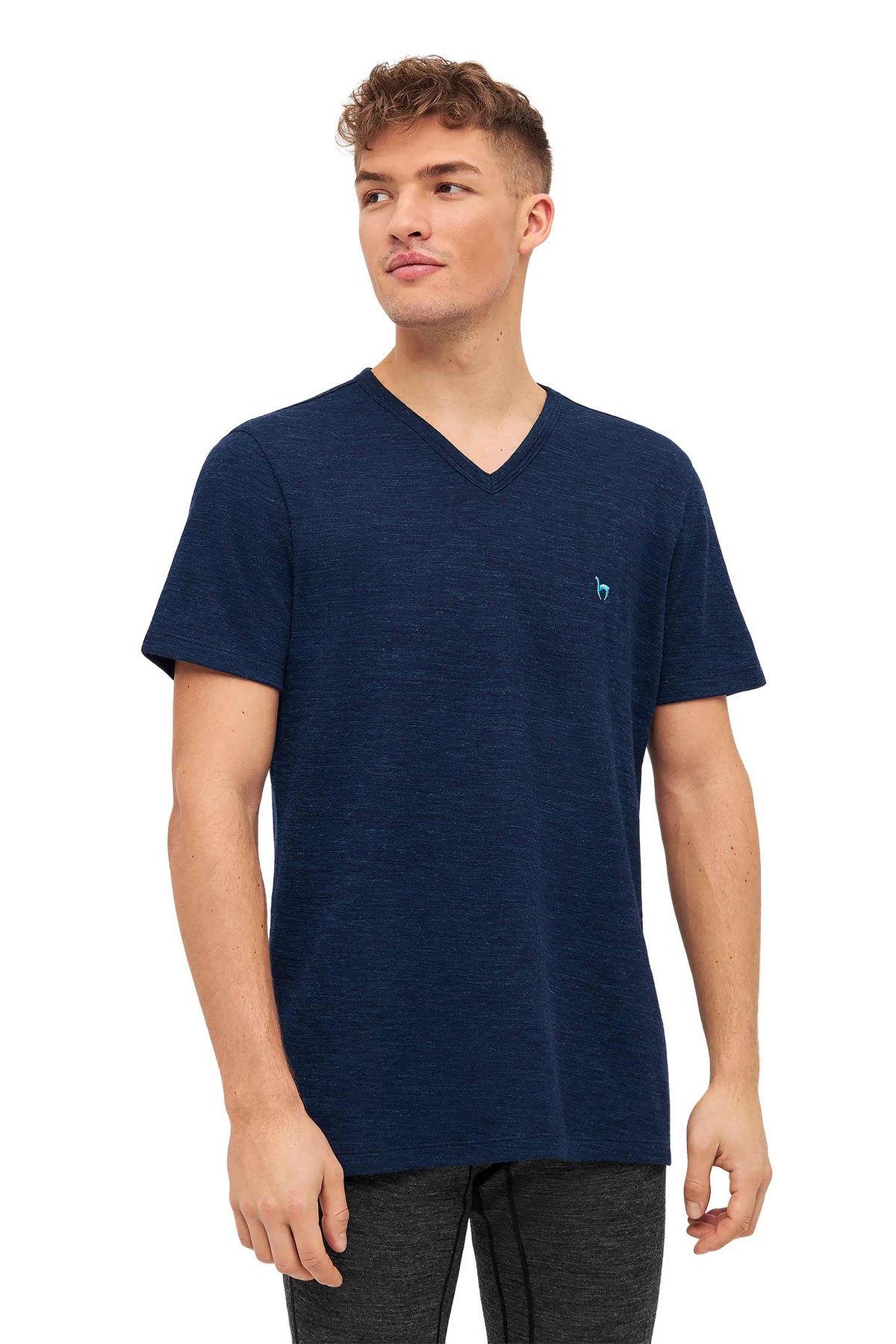 Alpaka T-Shirt THERMO-navy