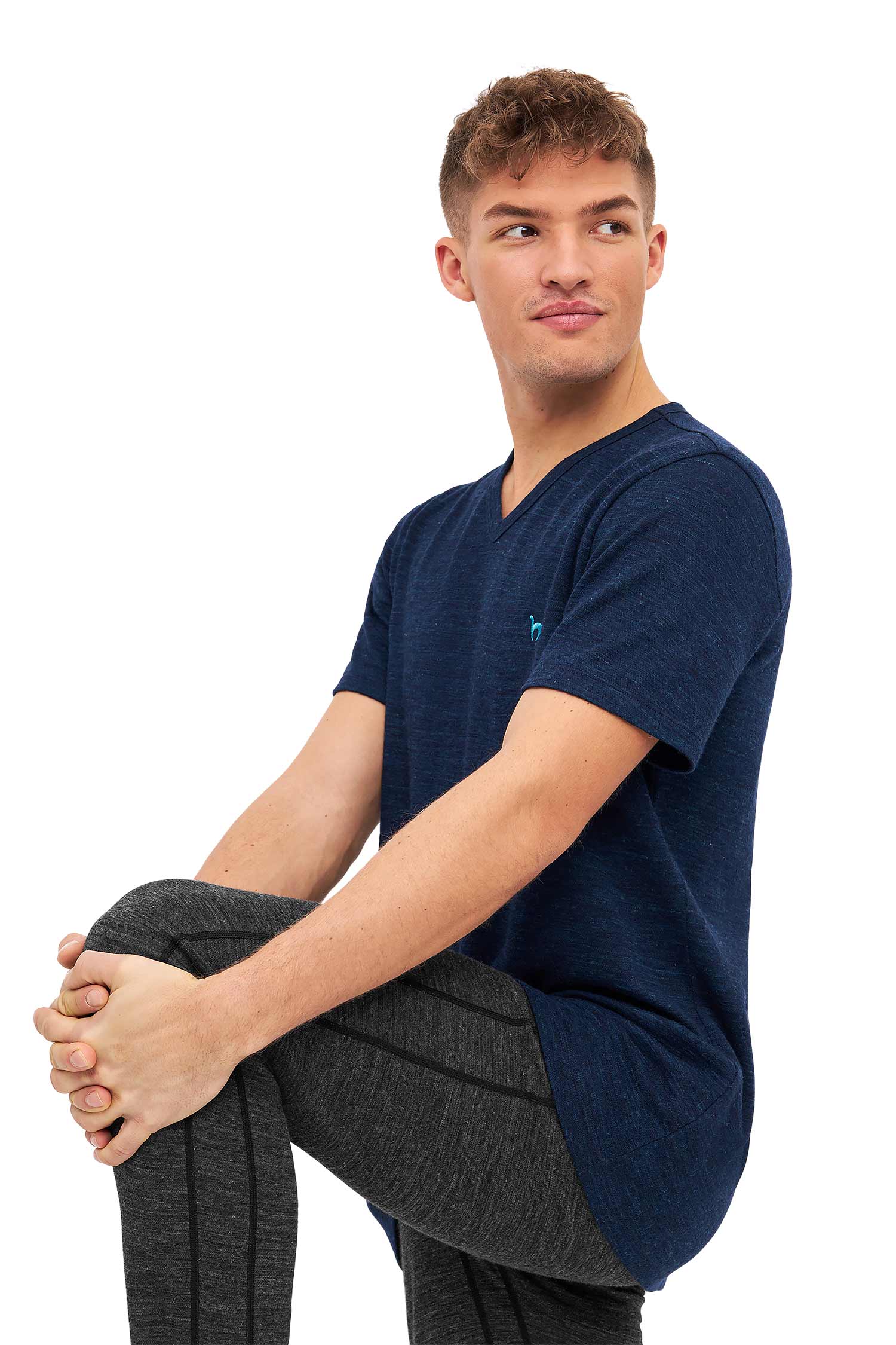 Alpaka T-Shirt THERMO-navy