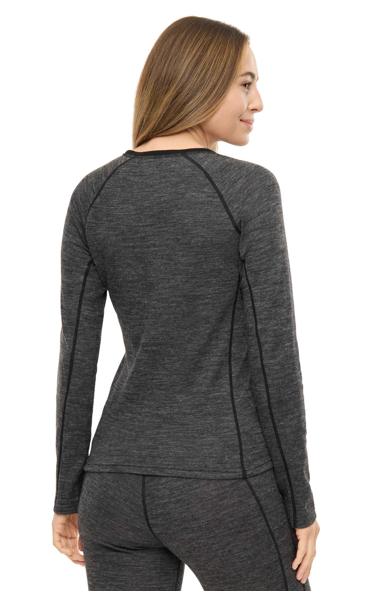 Alpaka Langarmshirt THERMO-anthrazit