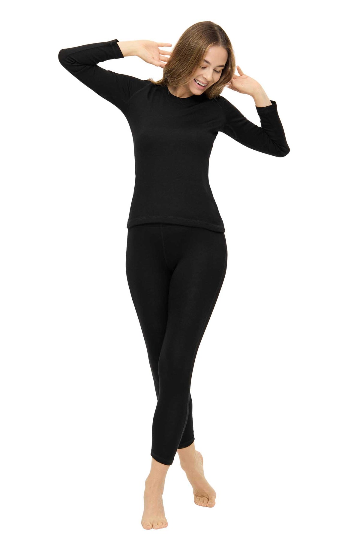 Alpaka Thermo-Shirt ALMA-schwarz