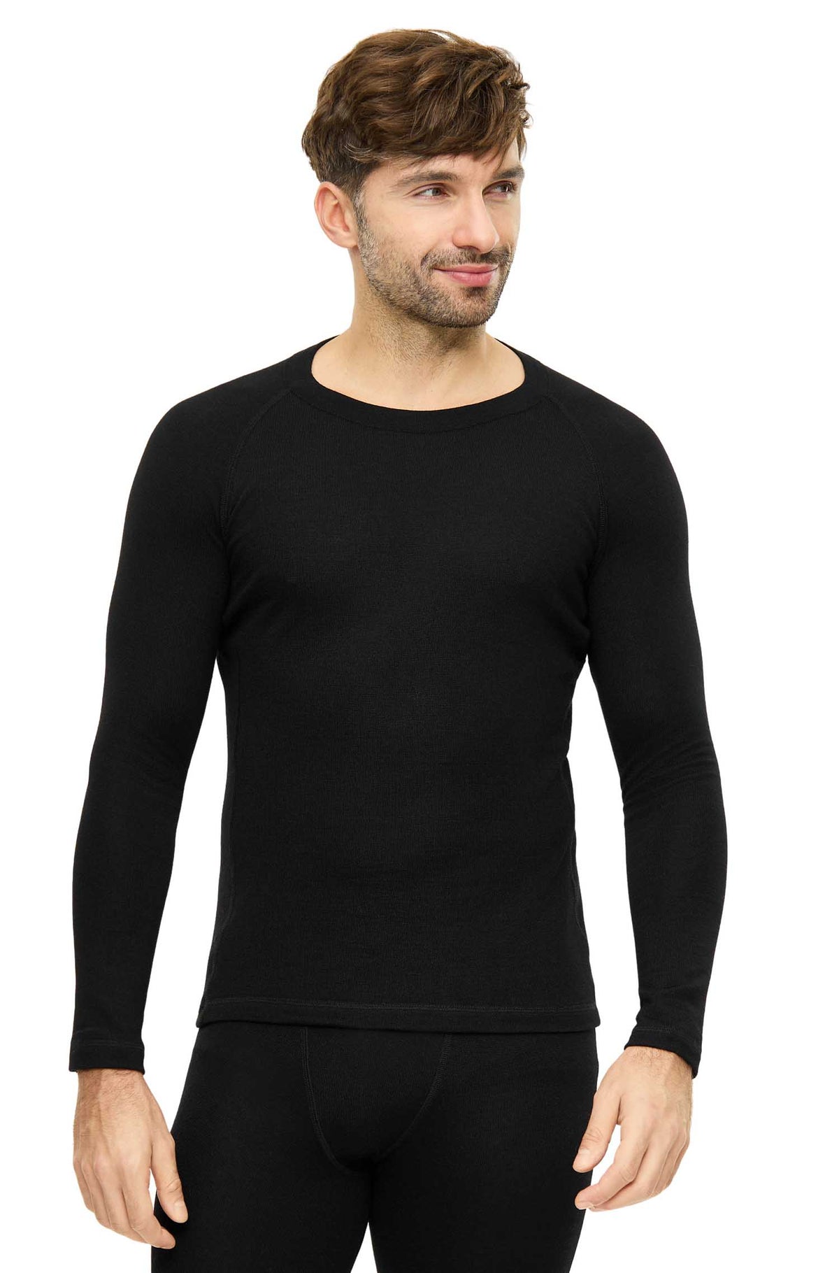 Alpaka Thermo-Shirt PEDRO-schwarz