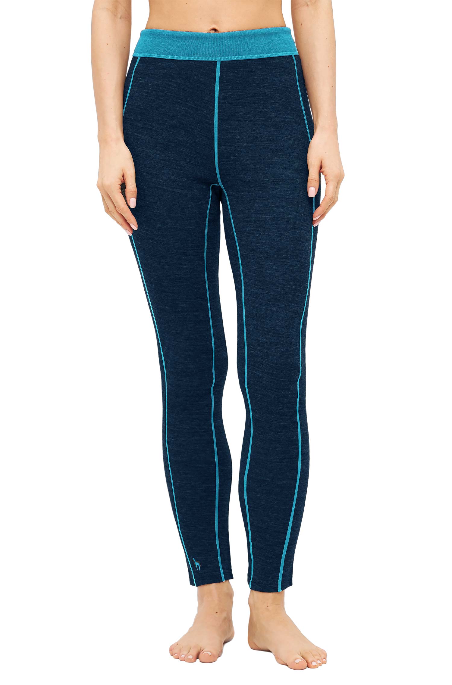 Alpaka Leggings THERMO-navy/türkis