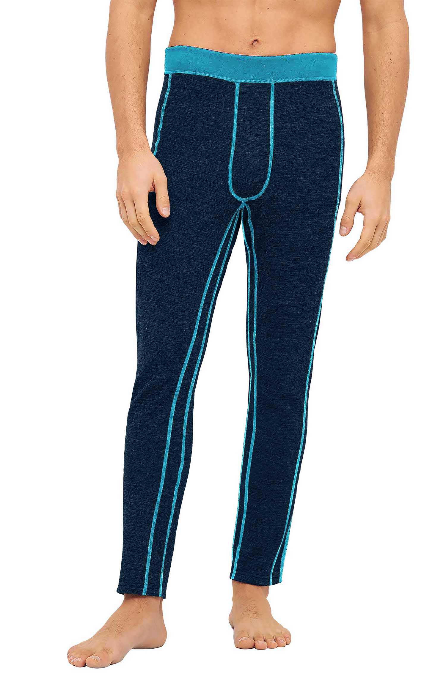 Alpaka Leggings THERMO-navy/türkis