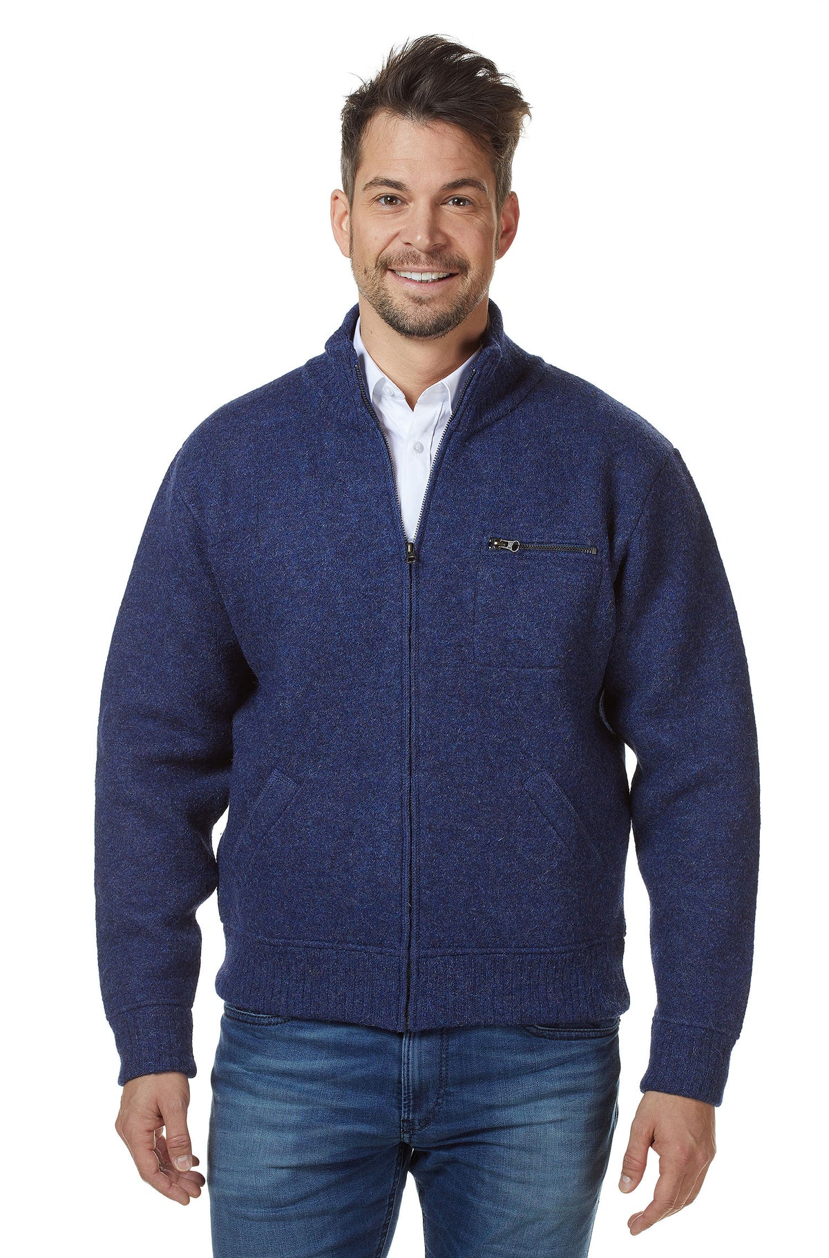 Alpaka Jacke GEORGE-blau