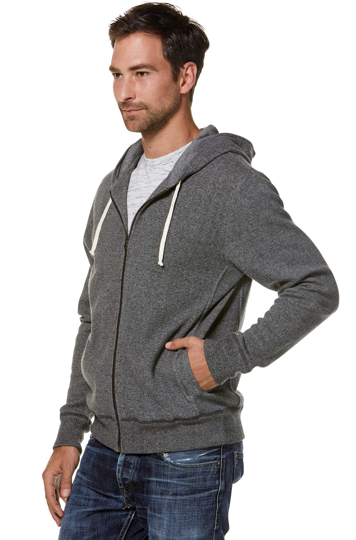 Kapuzen HOODY aus Pima Baumwolle und Royal Alpaka-anthrazit