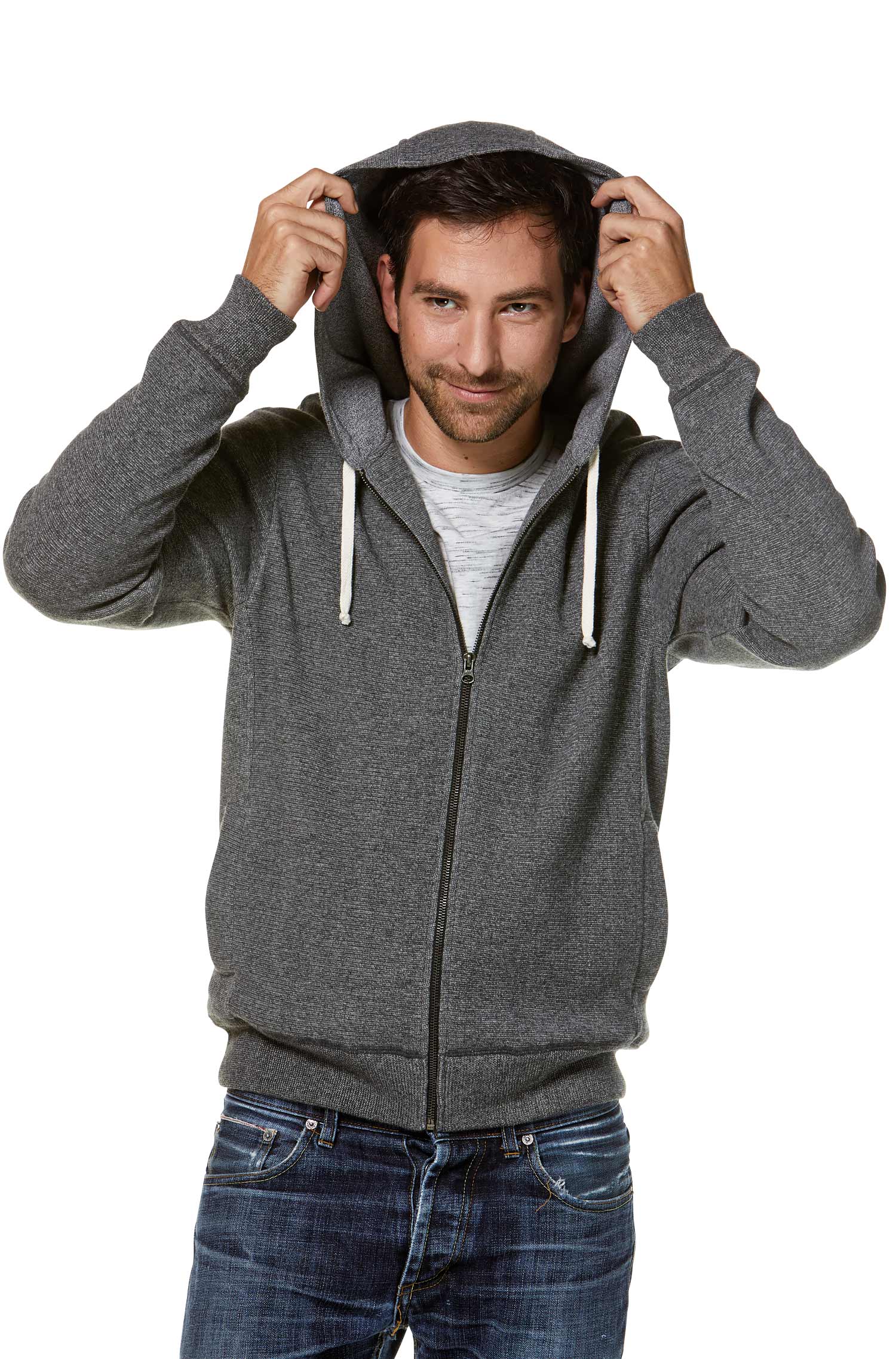 Kapuzen HOODY aus Pima Baumwolle und Royal Alpaka-anthrazit