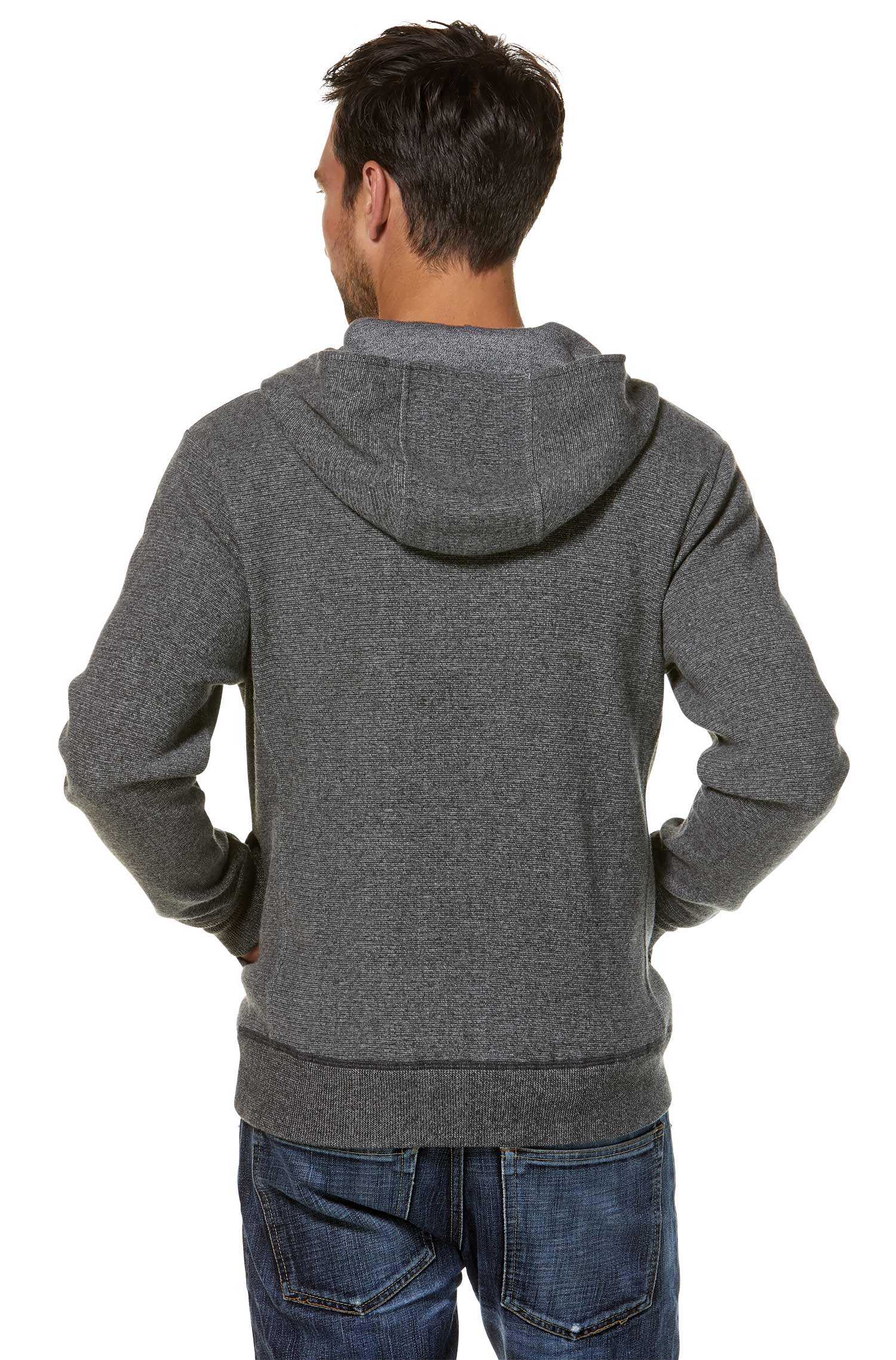 Kapuzen HOODY aus Pima Baumwolle und Royal Alpaka-anthrazit
