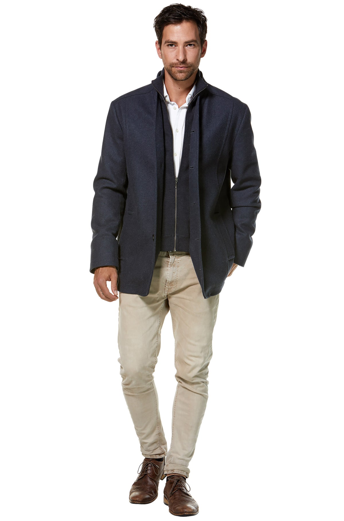 Alpaka Jacke PABLO-blau
