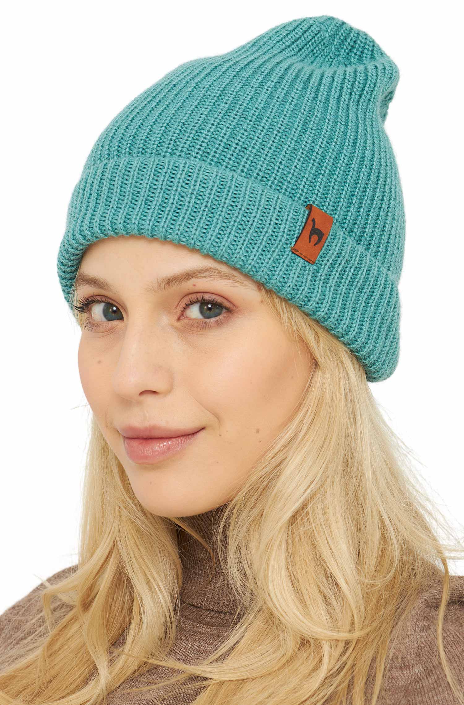 Alpaka Mütze RIPP aus 100% Baby Alpaka-mint