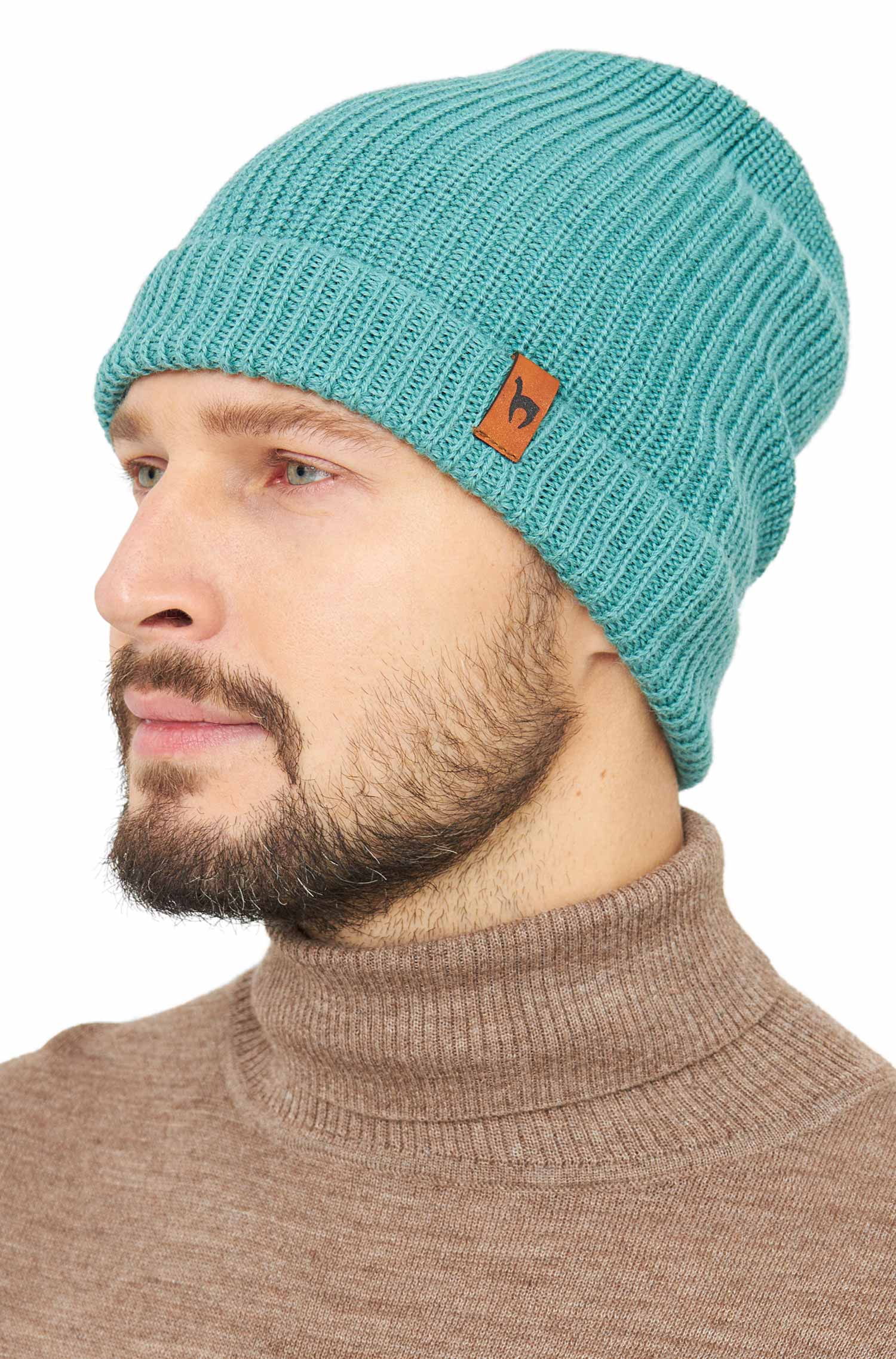 Alpaka Mütze RIPP aus 100% Baby Alpaka-mint