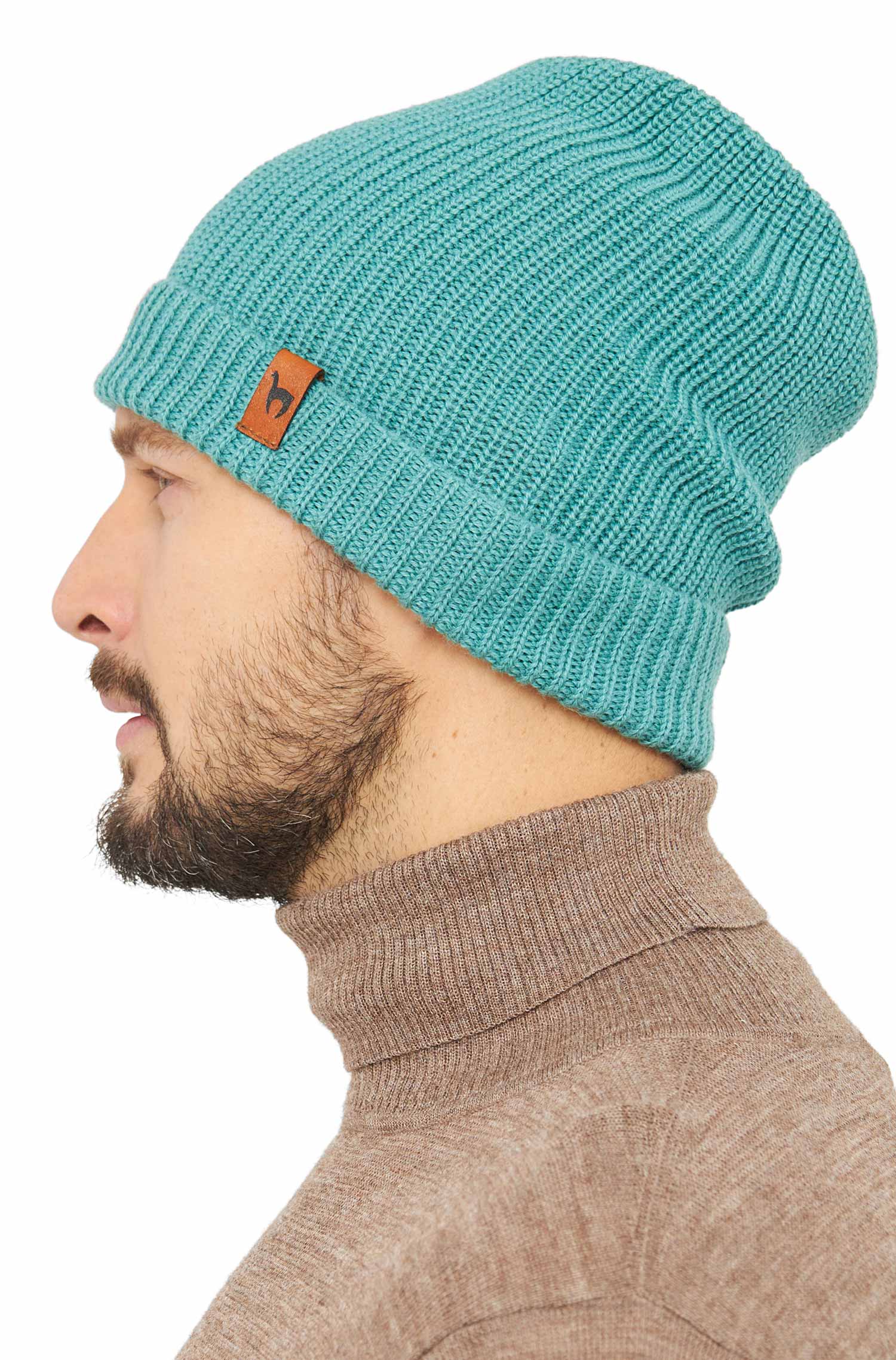Alpaka Mütze RIPP aus 100% Baby Alpaka-mint