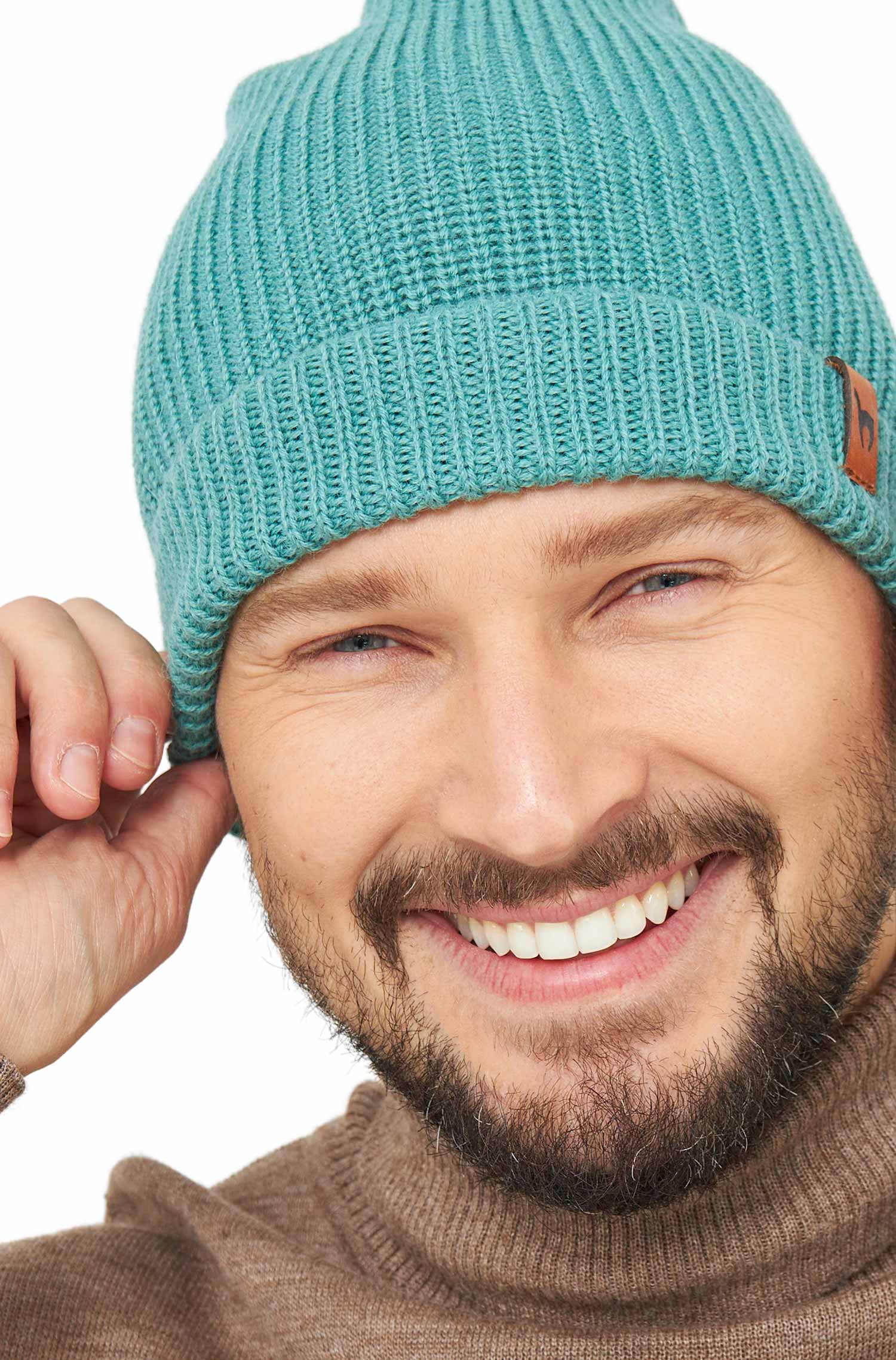 Alpaka Mütze RIPP aus 100% Baby Alpaka-mint