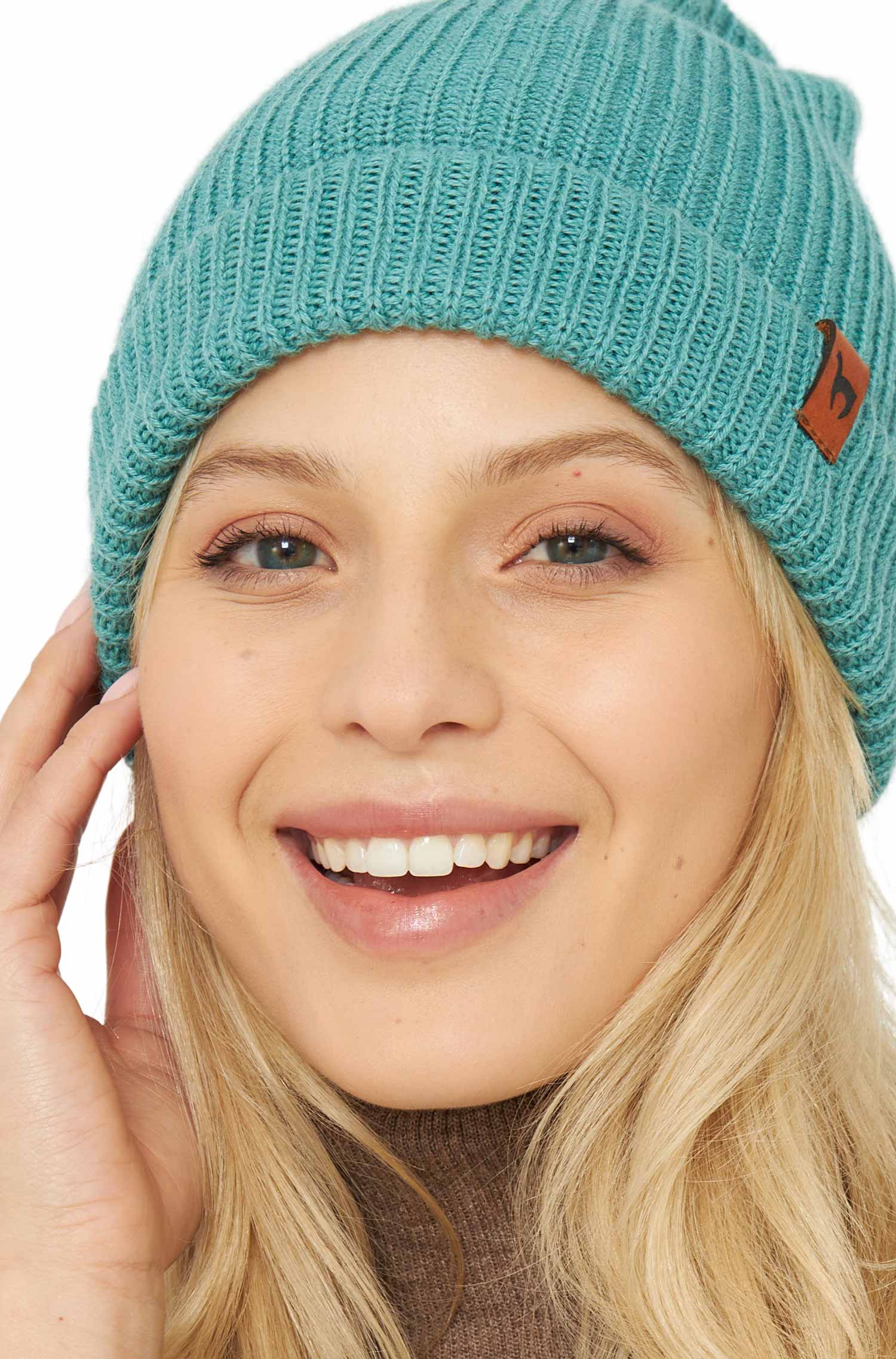 Alpaka Mütze RIPP aus 100% Baby Alpaka-mint
