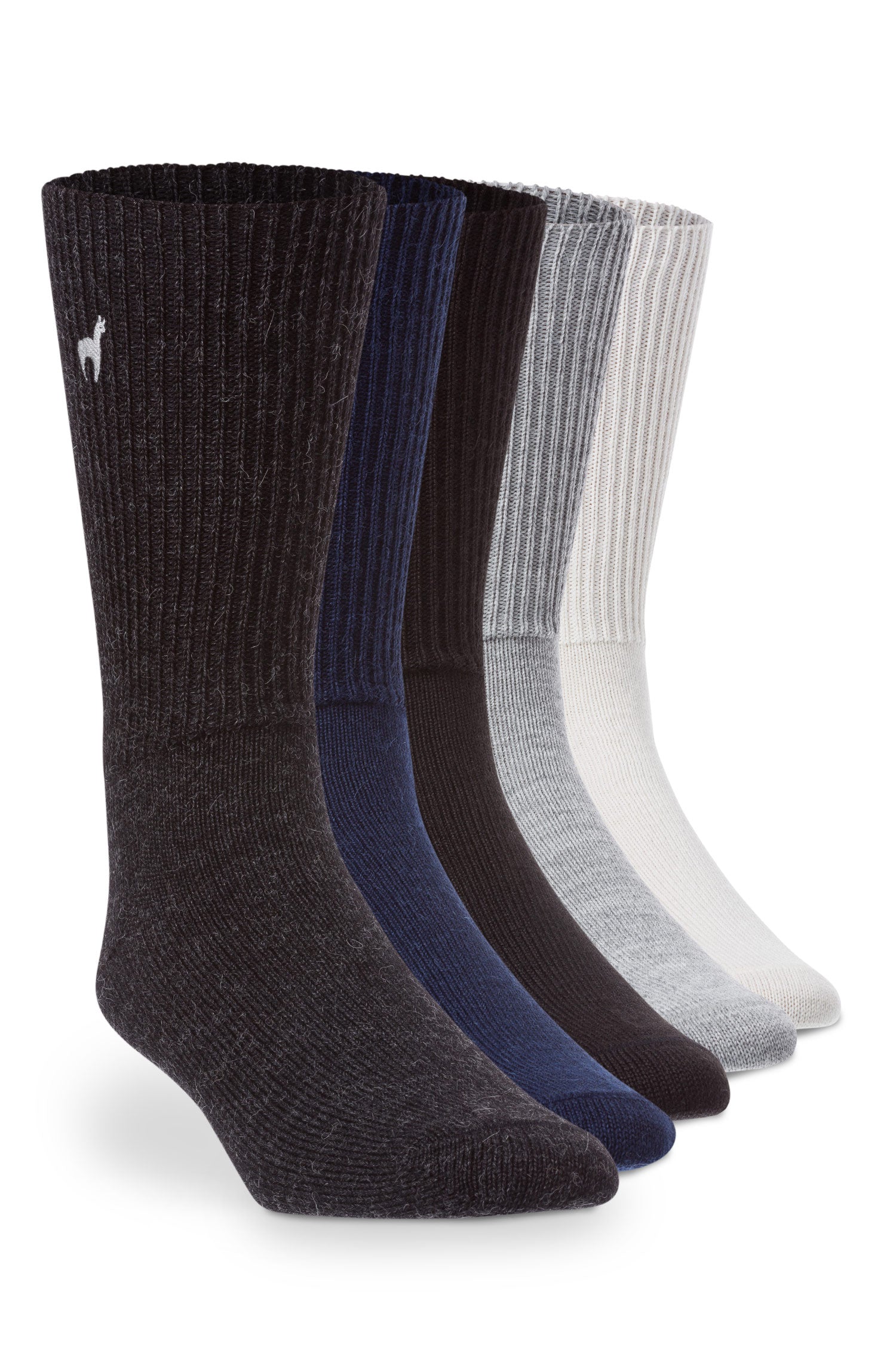 Alpaka Socken SOFT aus 52% Alpaka & 18% Wolle-weiss
