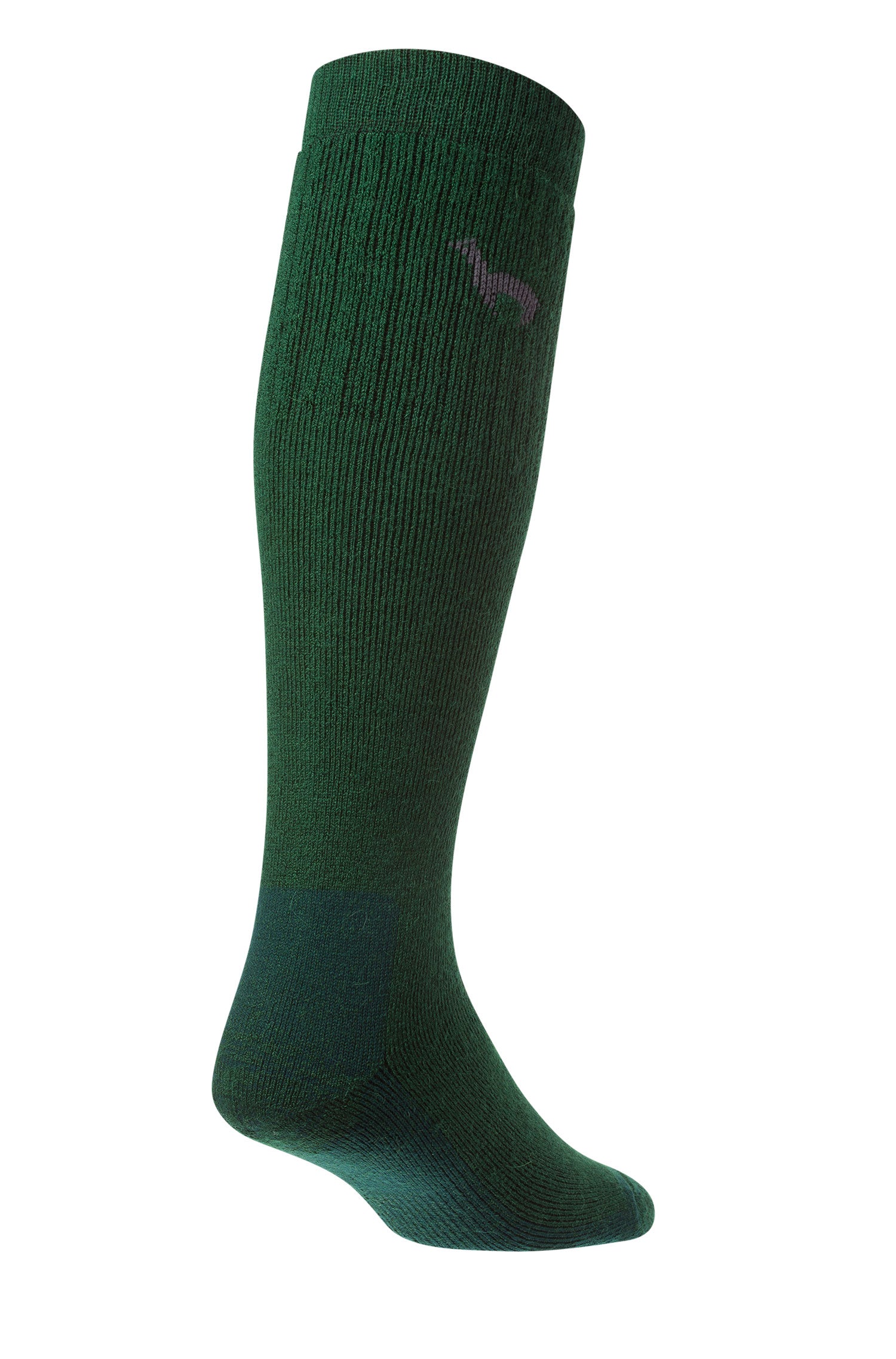 Alpaka Skisocken aus 52% Alpaka & 18% Wolle-jagdgrün