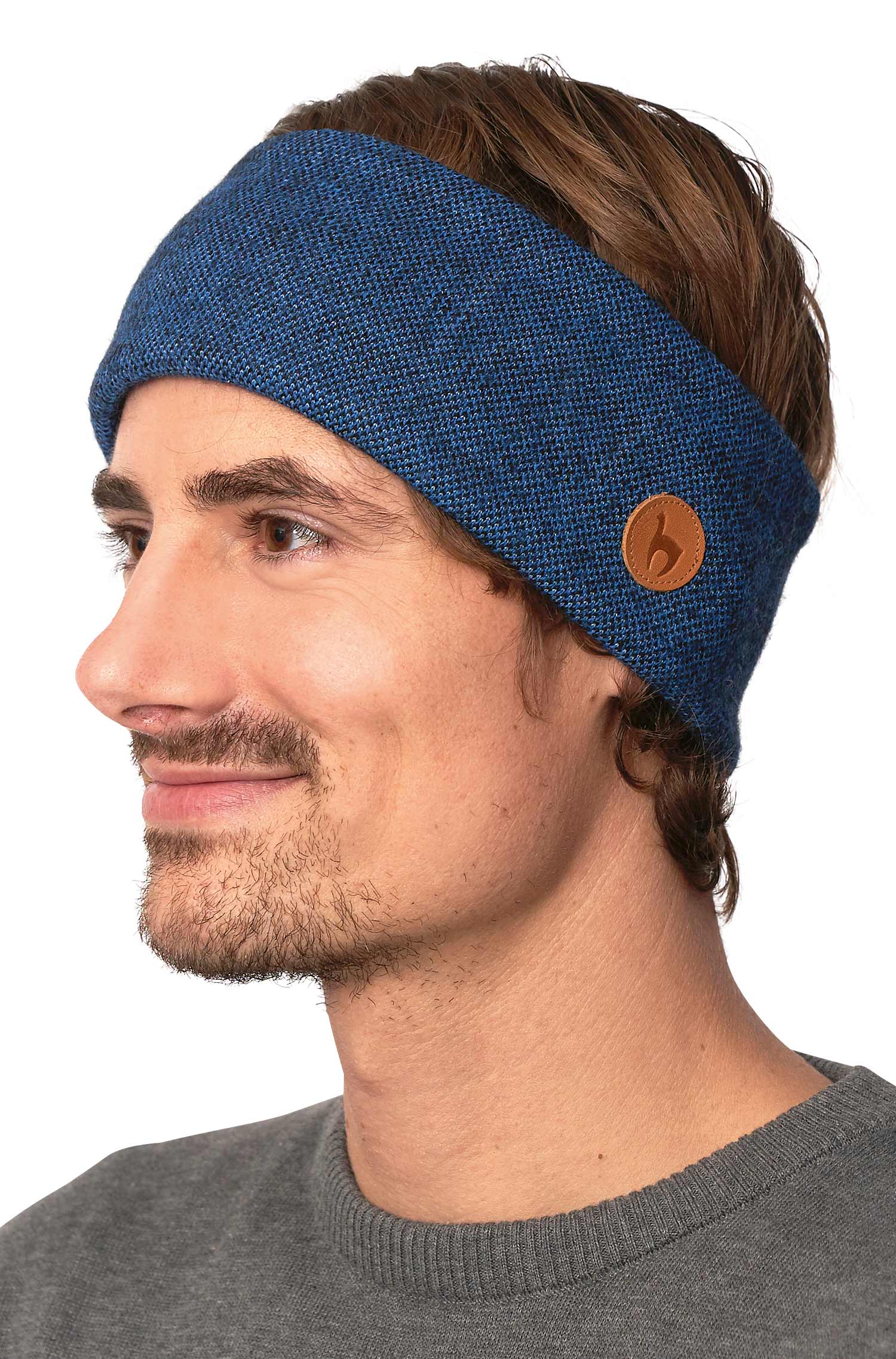 Alpaka Stirnband ALPACA SPORT Stirnband aus 50% Baby Alpaka und 45% Wolle-blau