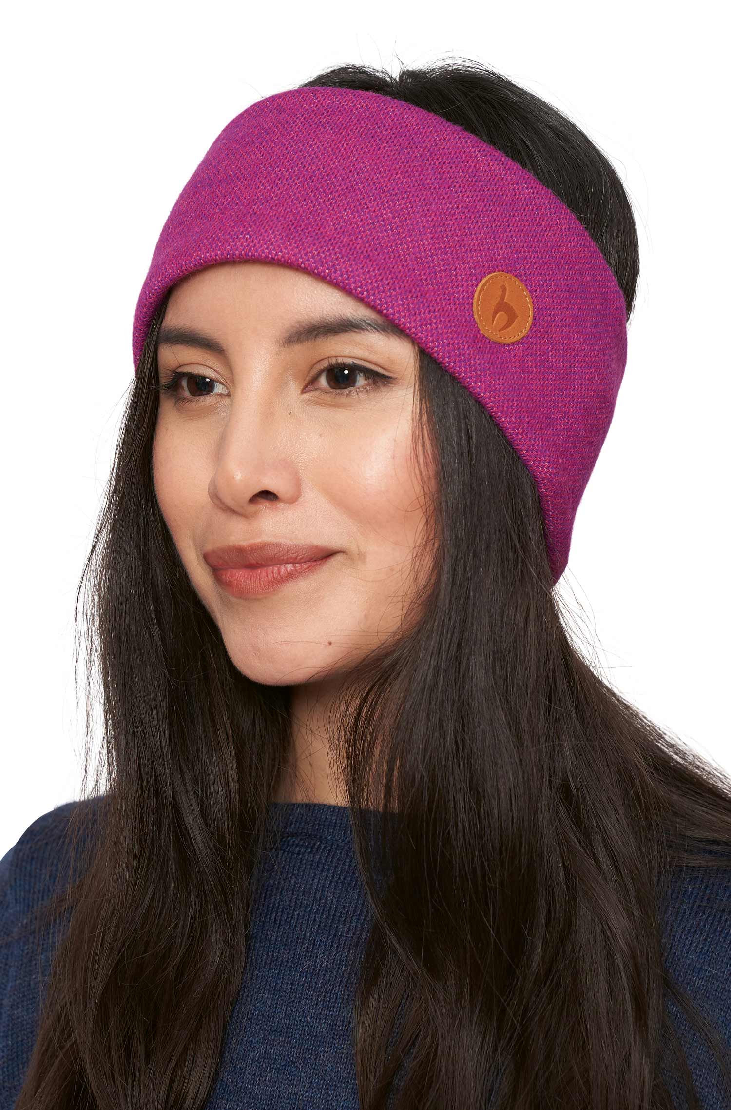 Alpaka Stirnband ALPACA SPORT Stirnband aus 50% Baby Alpaka und 45% Wolle-fuchsia