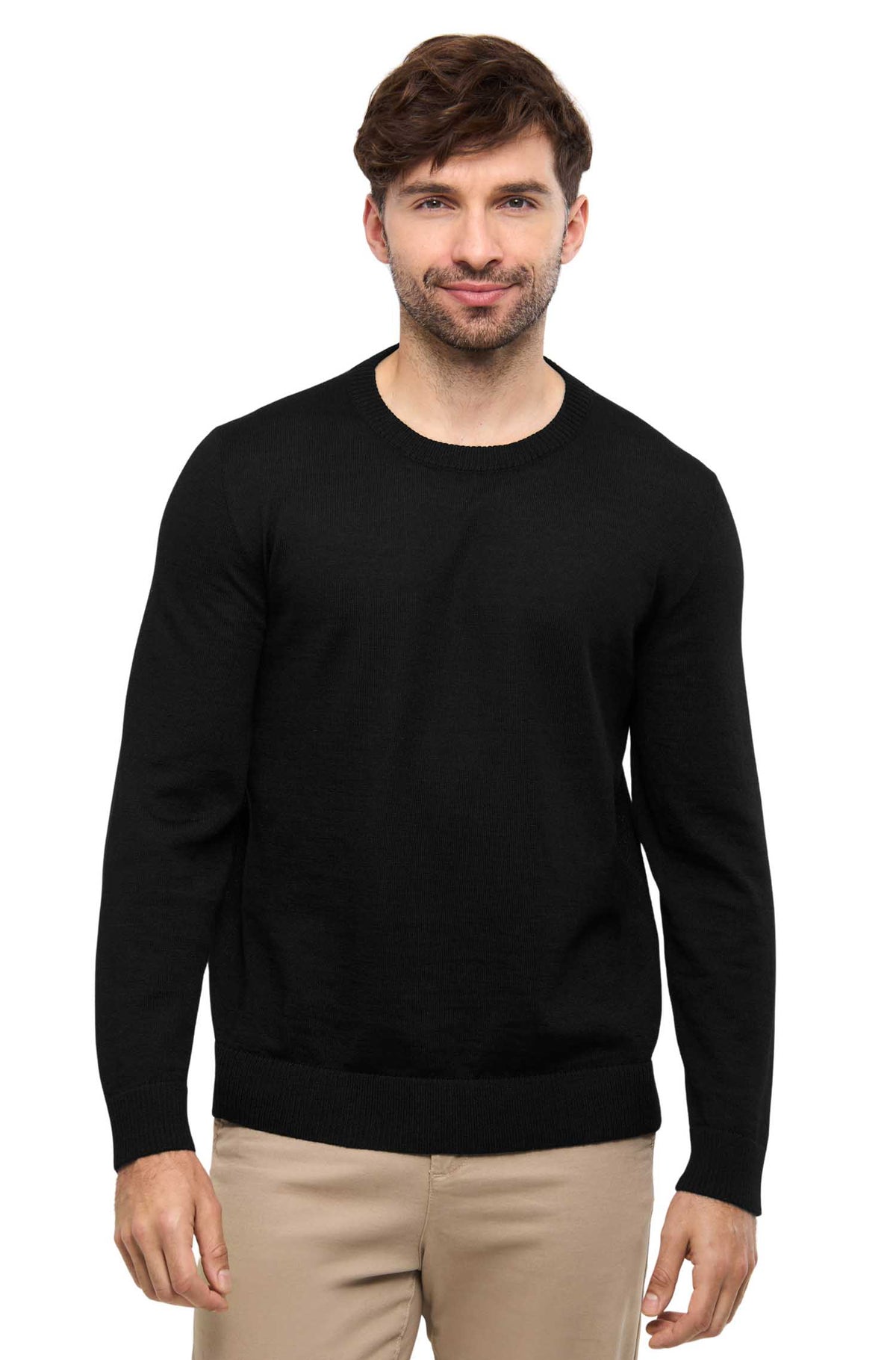 Alpaka Herren Pullover ARTURO-schwarz
